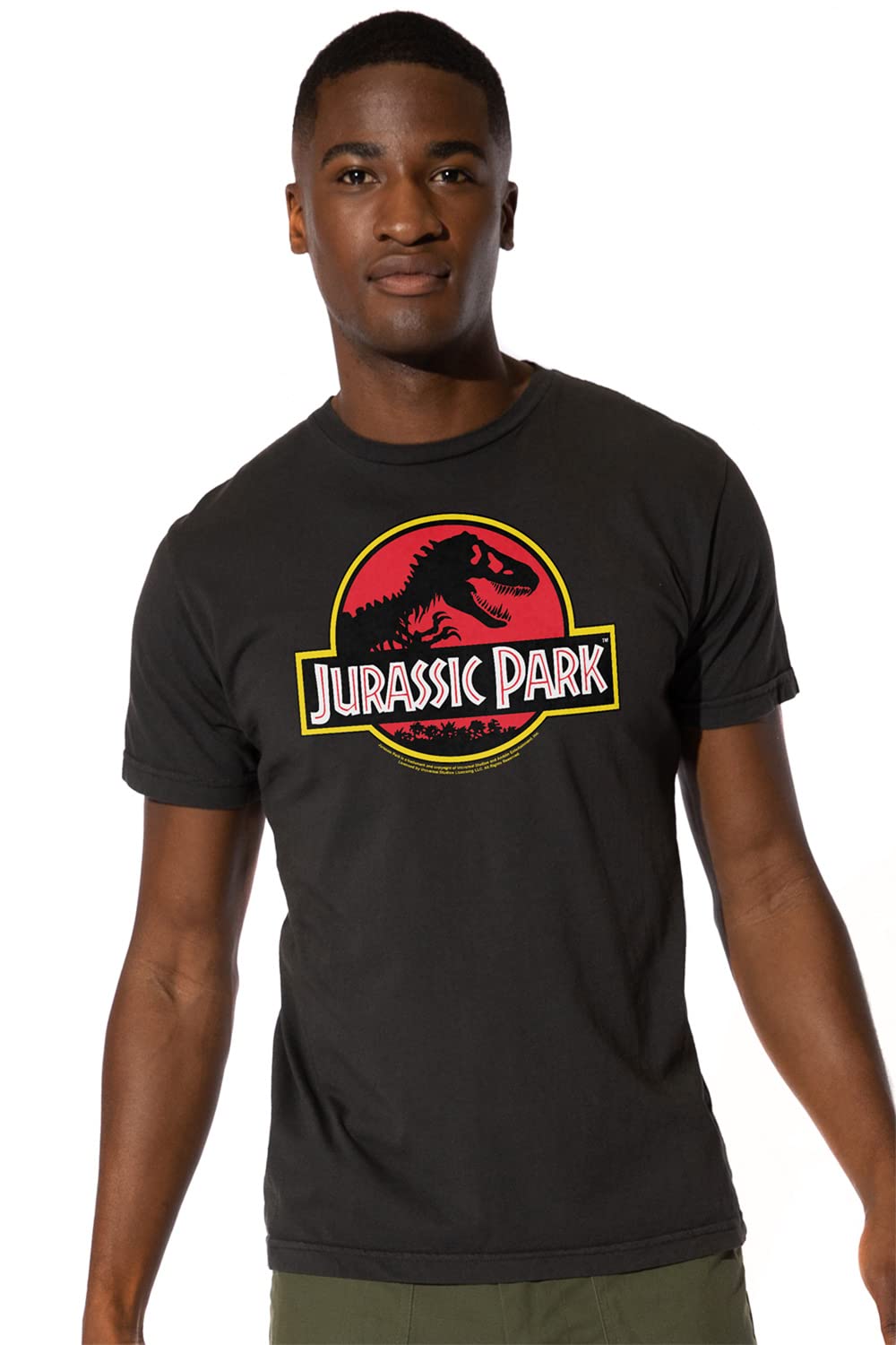 **Men's Jurassic Park Classic Logo Short Sleeve T-Shirt - Officially Licensed - Casual Wear & Movie Fan Gift**