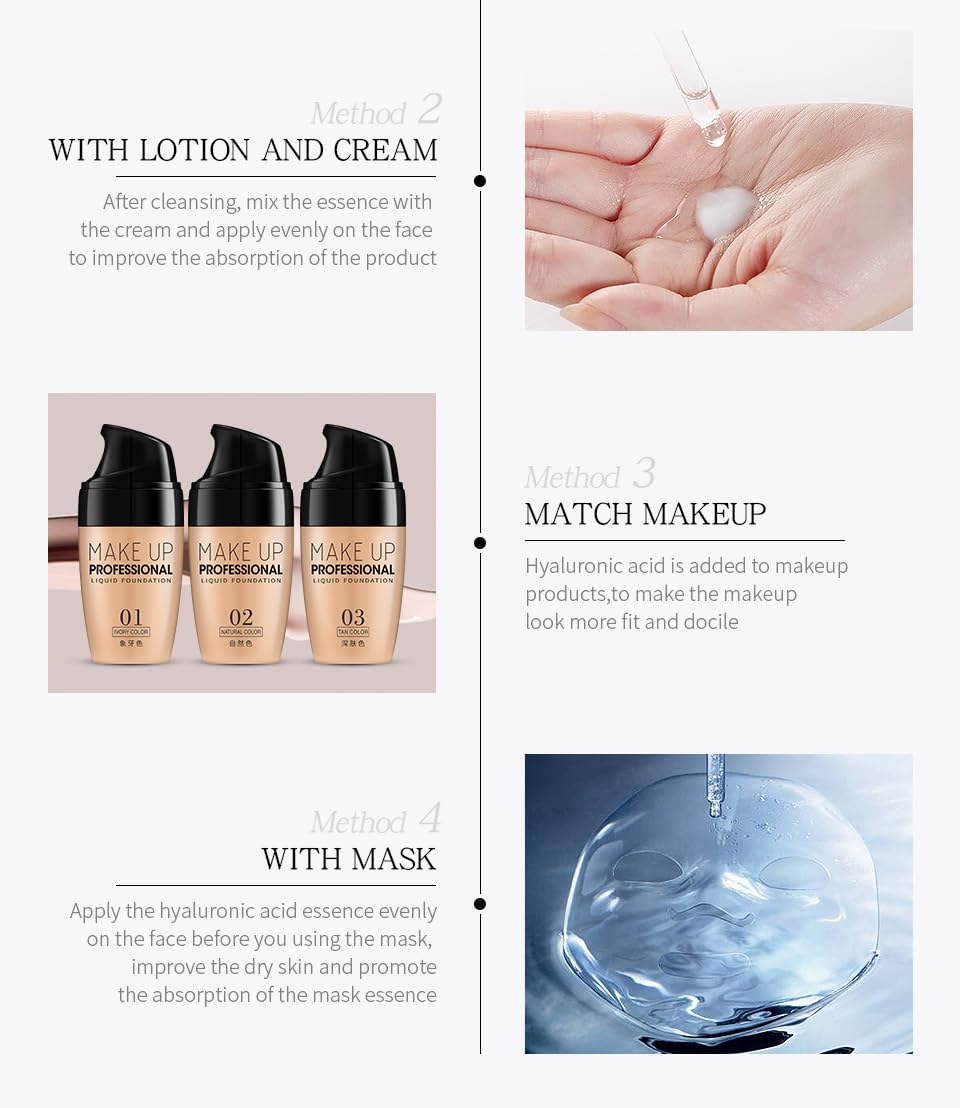 2 Pcs Hyaluronic Acid Serum for Face with Tremella Extract - 2.02 oz Deep Hydrating Facial Serum for Day & Night Use, Boosts Collagen Production | Perfect for Dry Skin Care & Anti-Aging Routine