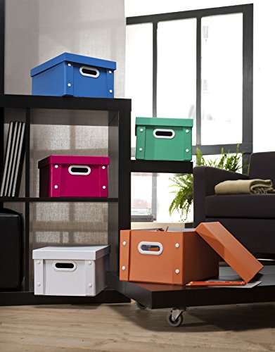 Milky White Cardboard Storage Box for Compactor - Heavy Duty, Space Saving Organizer for Home, Office, and Warehouse Use