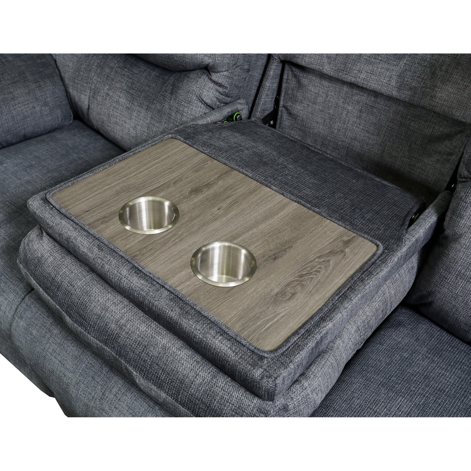 Kish Power Plus Reclining Sofa - 3-Seater Electric Recliner with USB Chargers & Cup Holders - Perfect for Living Room, Home Theater & Family Movie Nights