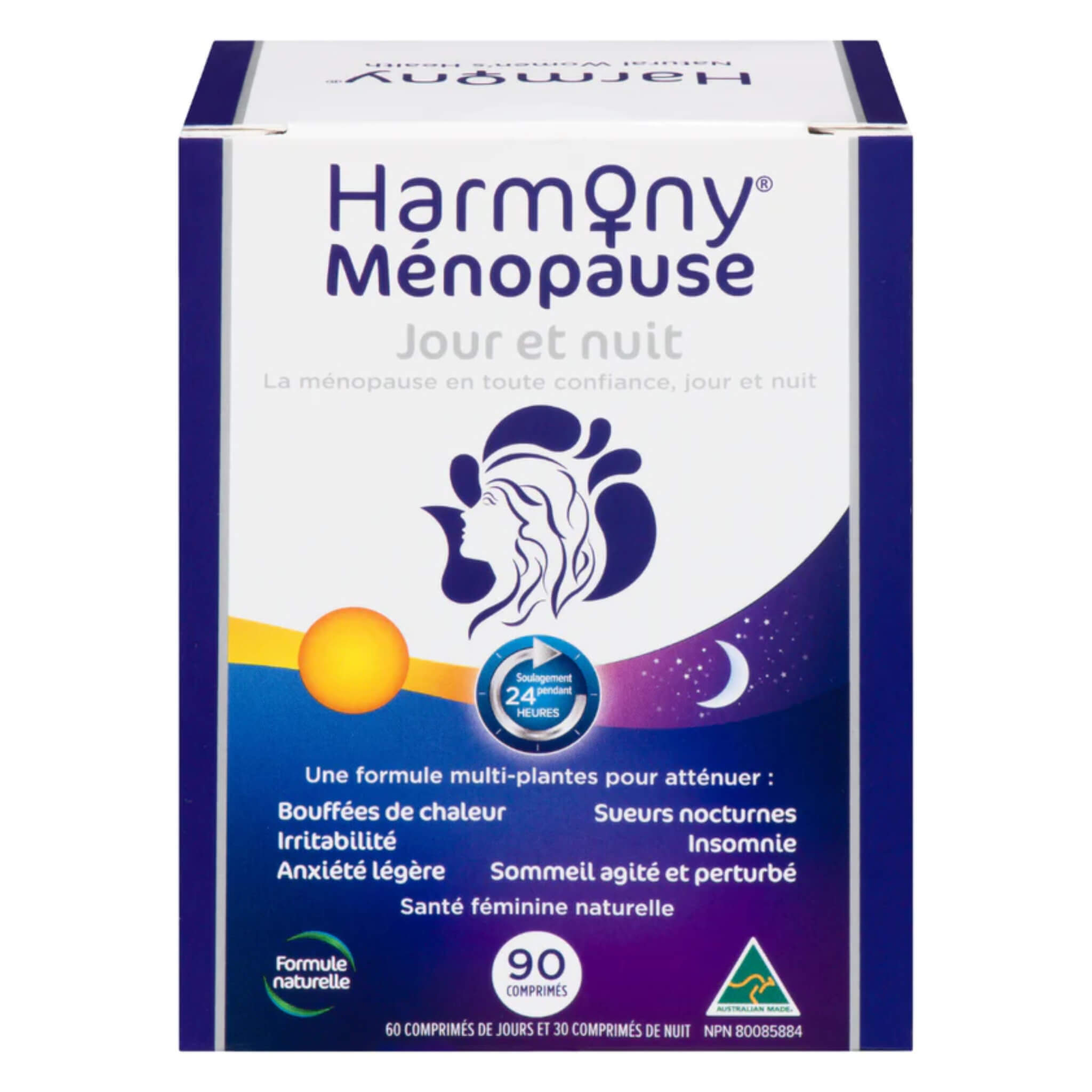 Harmony Menopause Relief Supplement for Women - Day & Night Formula for Hot Flashes, Mood Support & Sleep Aid - Natural Menopause Symptom Relief for Daytime Energy & Nighttime Relaxation | Perfect for Busy Women, Work & Home Use