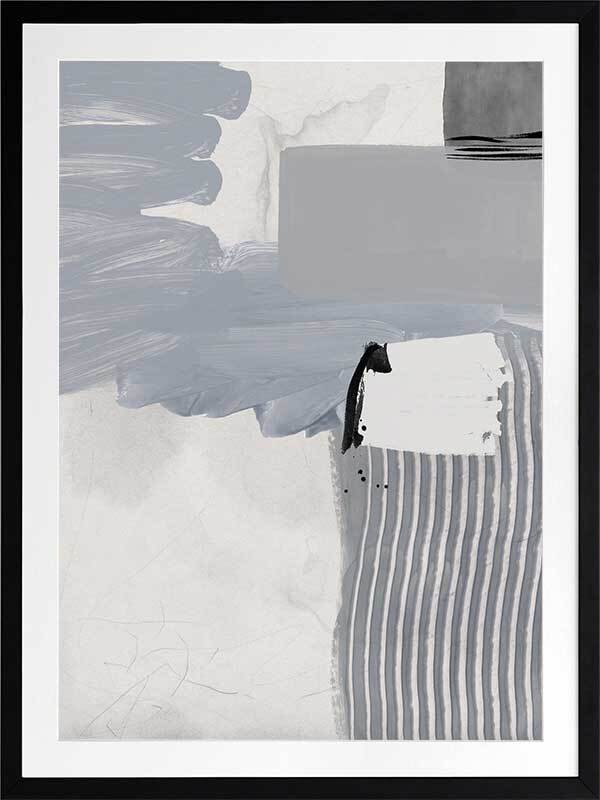 Concrete Decision III Framed Art Print - Modern Abstract Wall Decor for Living Room, Office & Bedroom - Ready to Hang Canvas Painting for Home & Office Decor