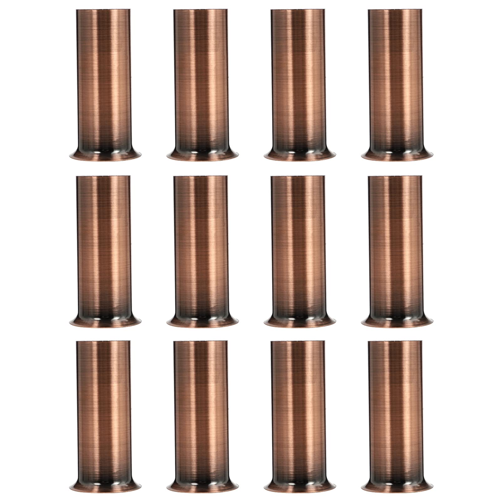 OSALADI 12-Piece Metal Chandelier Candle Covers - Tall Candle Socket Sleeves for Most Chandeliers (Red) - Perfect for Dining Room, Wedding Decor & Vintage Lighting