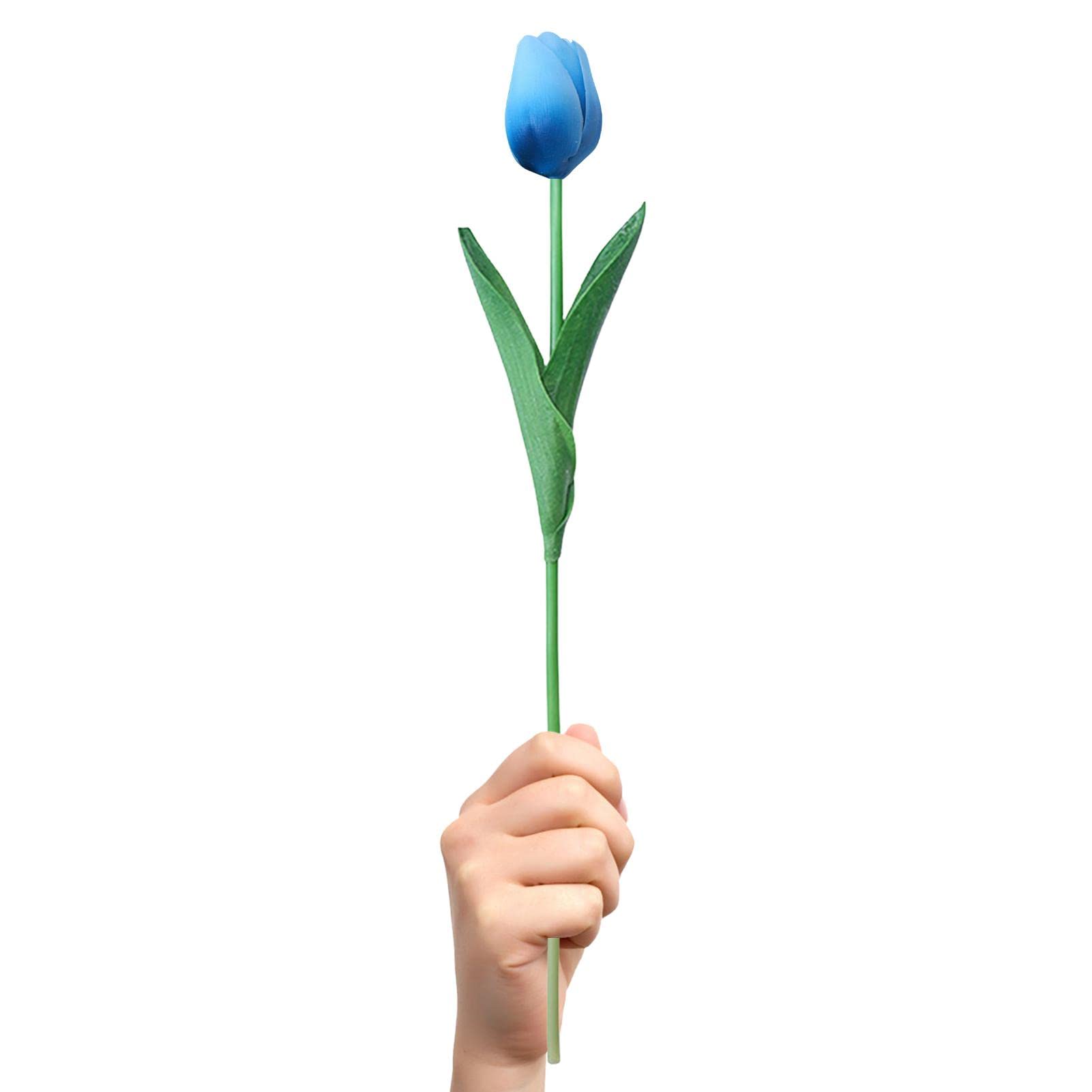 Real Touch Tulips PU Artificial Flowers - Lifelike Fake Tulips for Wedding Arrangements, Easter Decor, Spring Home & Office Decoration - Perfect for Dining Room, Party & Event Centerpieces