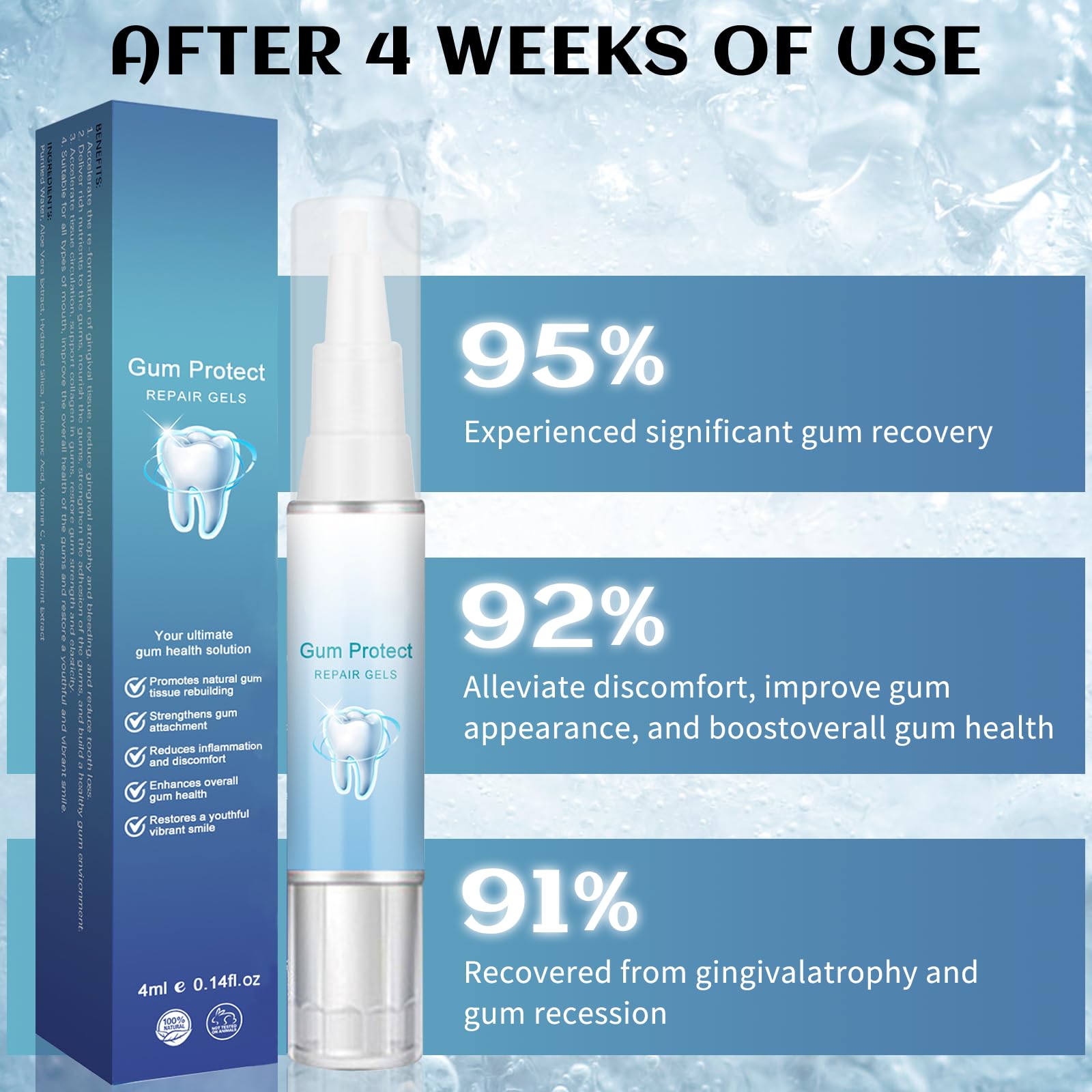 3 Pack Teeth Repair Gel - Whitening Essence & Gum Therapy for Sensitive Teeth | Stain Remover & Gum Shield Treatment for Healthy Gums | Perfect for Daily Oral Care & Teeth Whitening at Home