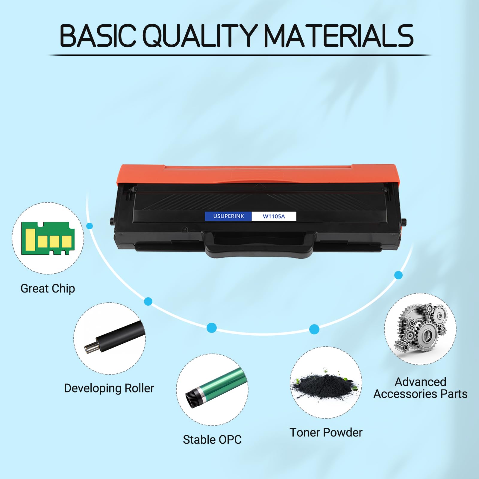 HP 105A W1105A Compatible Toner Cartridge Replacement (10-Pack, Black) - Works with Laser MFP 137fnw 135a 135w 107a 107w Printers - Perfect for Office & Home Printing Needs