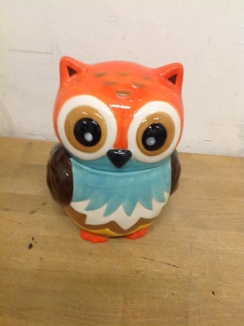 10 Painted Ceramic Owl Cookie Jar - Handmade Kitchen Storage Container for Cookies, Candy & Treats - Perfect for Farmhouse, Rustic & Vintage Home Decor