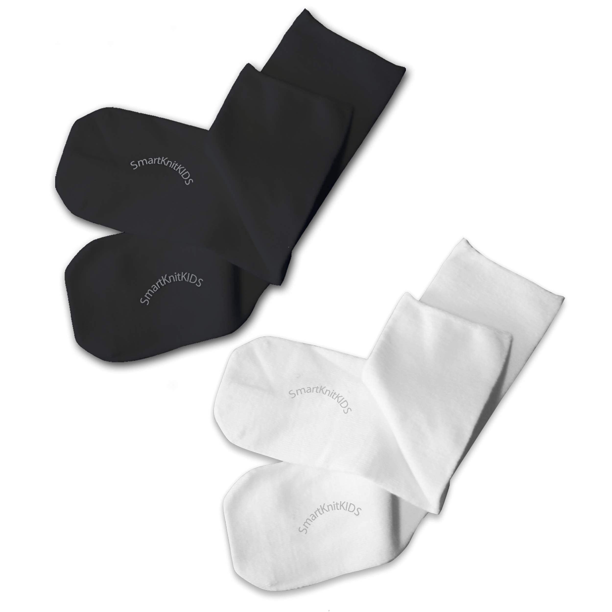 Seamless Sensitivity Socks for Men & Women - 2 Pack (Black & White, Large) - Ultra Soft Non-Slip Socks for Diabetics, Neuropathy & Everyday Comfort
