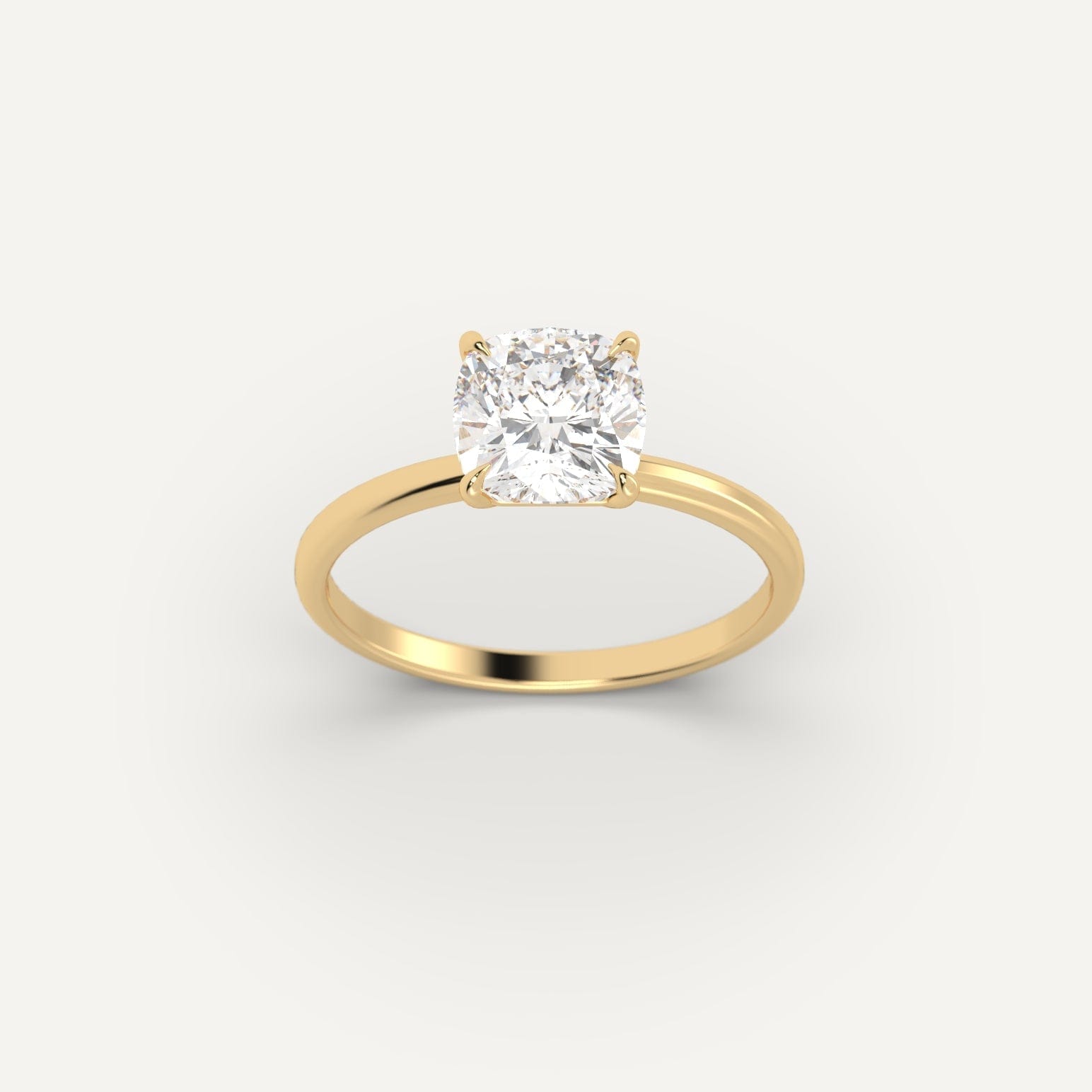 2 Carat Cushion Cut Diamond Engagement Ring - 14K White Gold Solitaire Wedding Band for Women - Perfect for Proposals, Anniversaries & Special Occasions