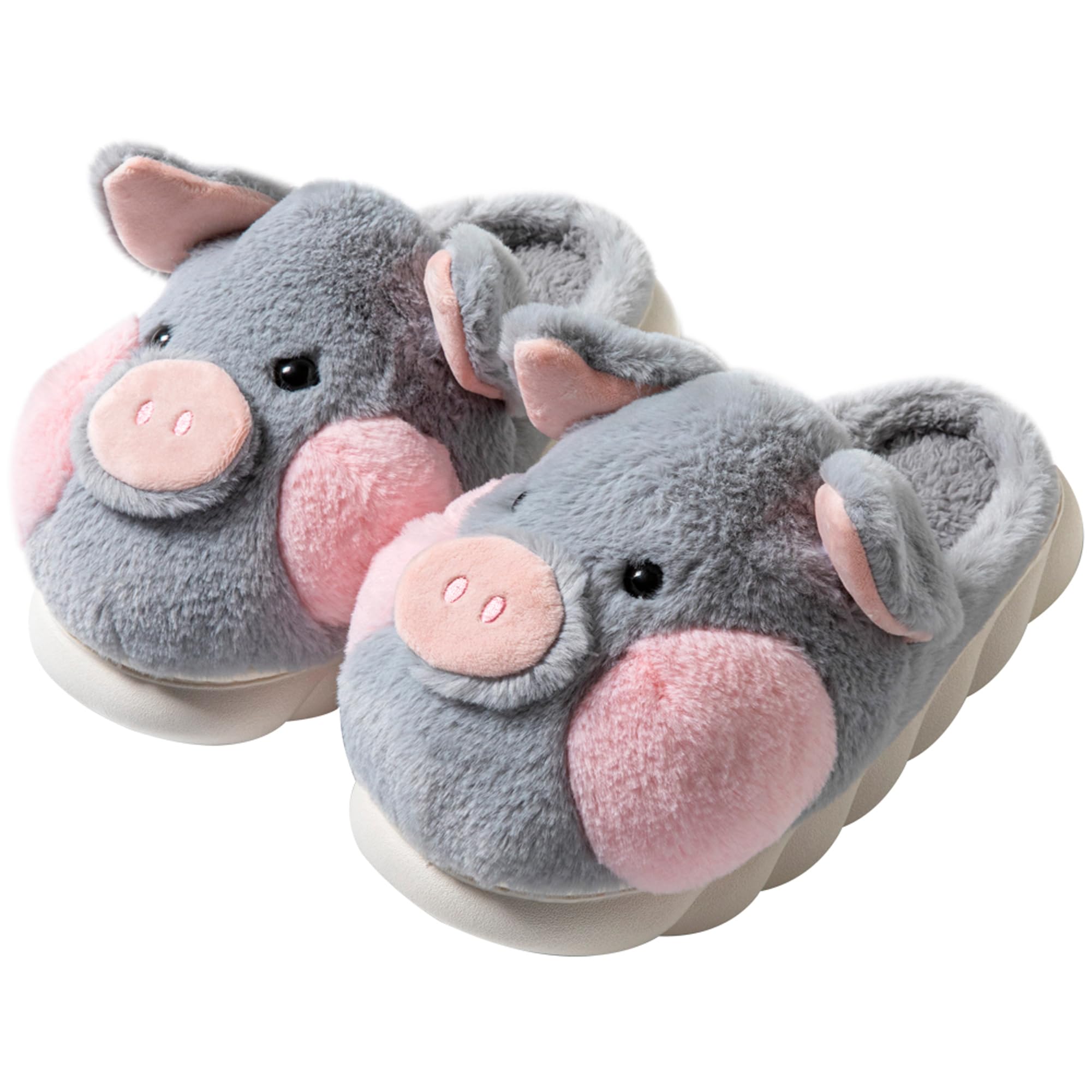 YILANLAN Women's Cozy Pig Slippers - Soft Plush Animal House Slippers for Indoor Comfort - Perfect for Home, Lounge & Relaxation