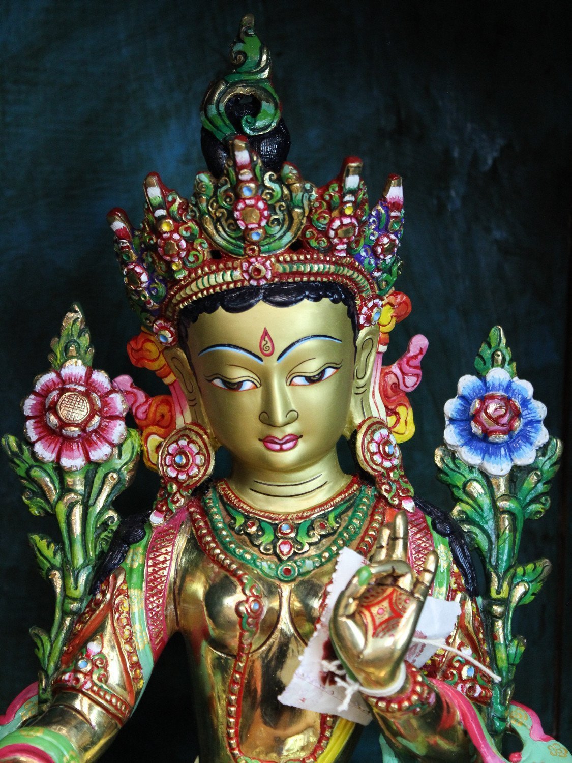 13 Inch Green Tara Statue - Handcrafted Buddhist Masterpiece for Home Altar, Meditation & Spiritual Decor | Perfect for Yoga Studios & Gift Giving