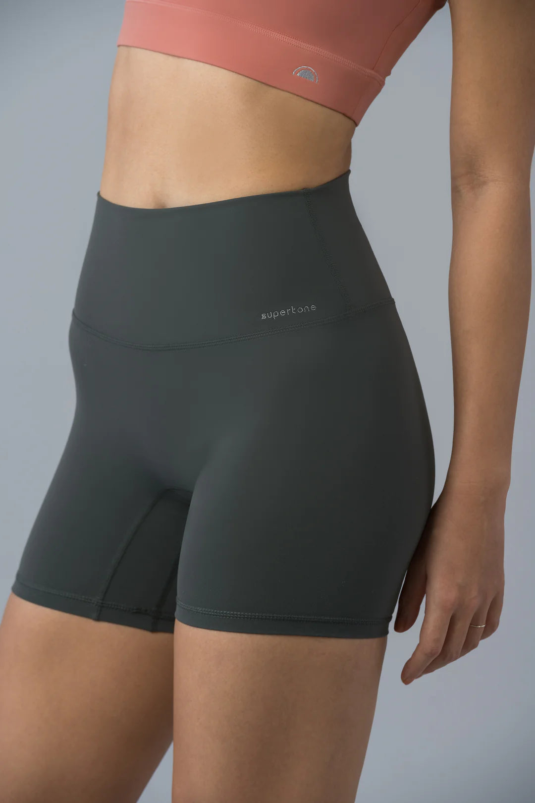 Women's High Waist Demi Biker Shorts - Yoga, Workout & Running Compression Shorts for Cycling, Gym & Activewear