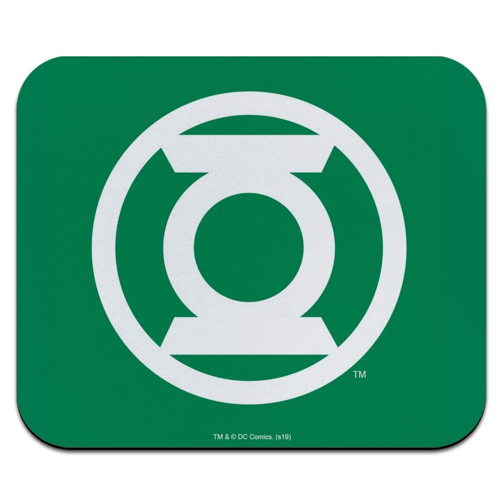 Green Lantern Logo Low Profile Thin Gaming Mouse Pad - Non-Slip Rubber Base for PC, Laptop, Office & Home Use