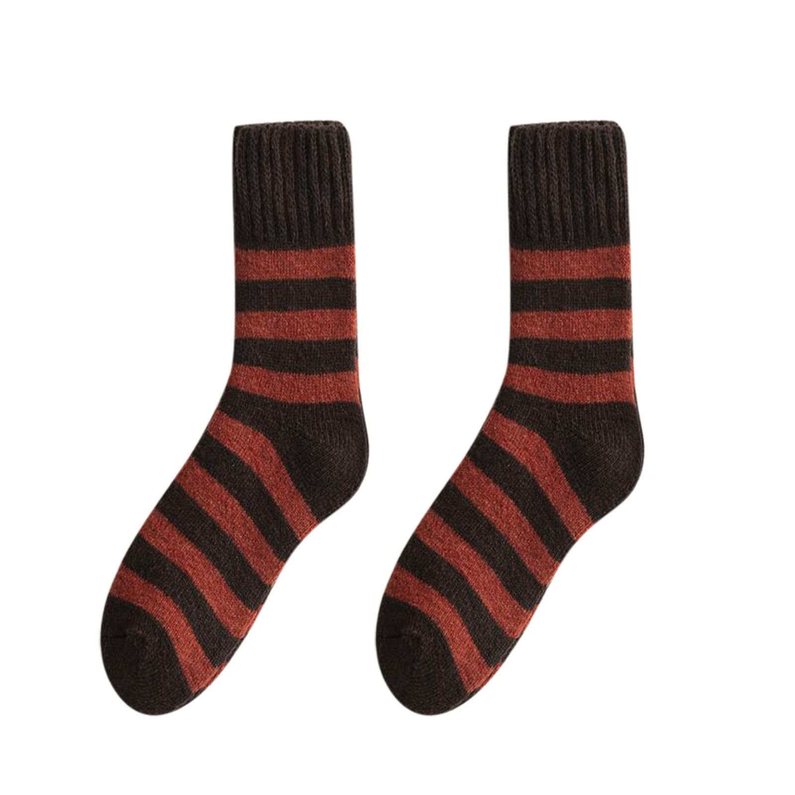 Men's Ethnic Style Warm Wool Socks - Thick Winter Socks for Men & Women (Size 13) - Cozy & Fashionable for Cold Weather, Hiking, and Indoor Comfort