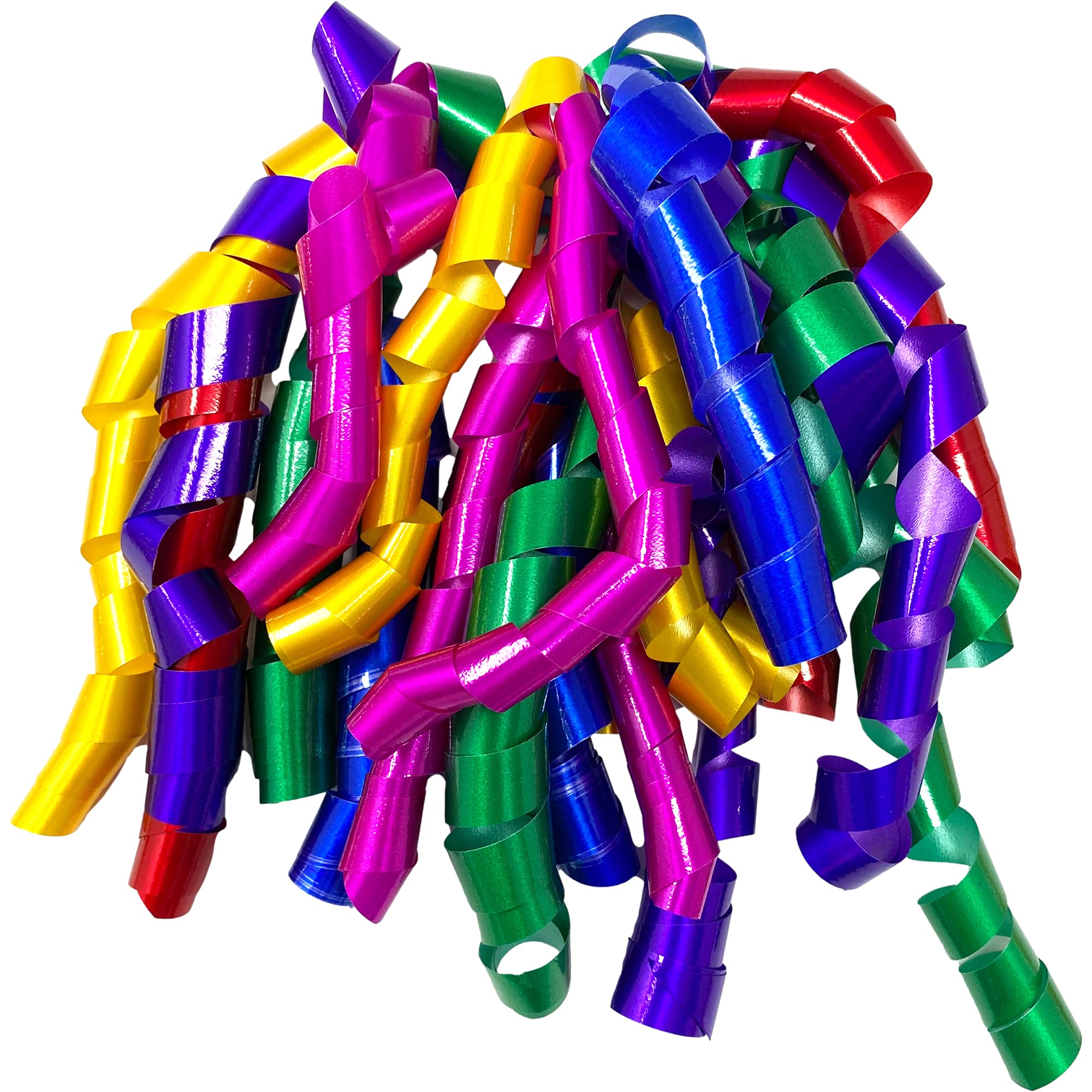 Jillson & Roberts Curlie Gift Bows, Fiesta Colors - 12 Pack for Party Decorations, Gift Wrapping, and Holiday Celebrations