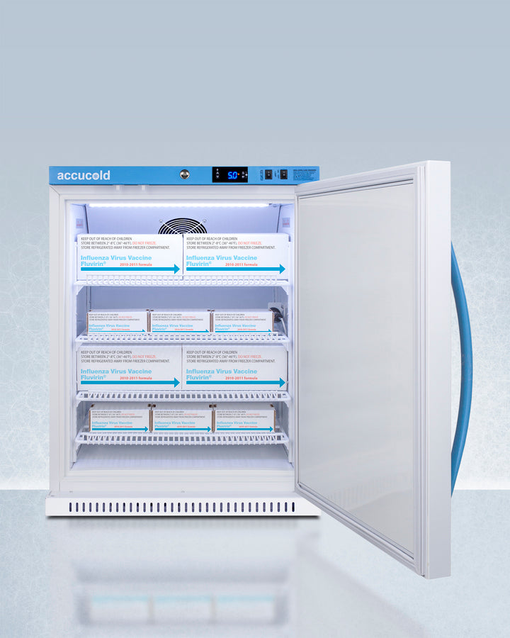 Accucold 6 Cu.Ft. Medical Vaccine Refrigerator with ADA Compliant Height - ARS62PVBIADA | Perfect for Clinics, Pharmacies & Vaccine Storage Facilities