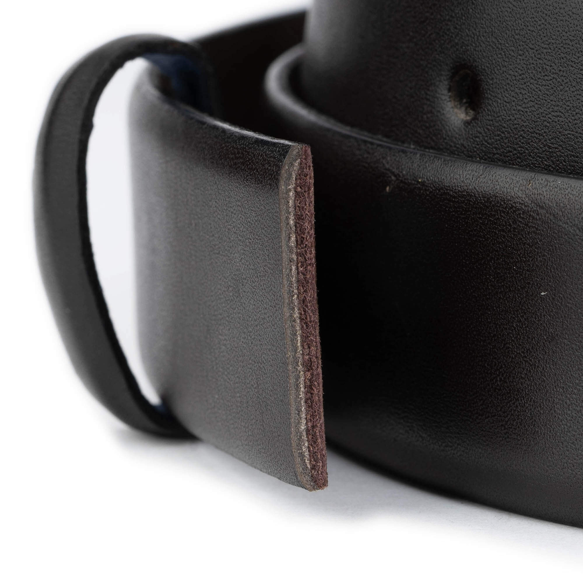 Premium 3.5cm Genuine Dark Brown Leather Replacement Belt for Ferragamo Buckles - Classic Dress Belt for Business & Formal Occasions