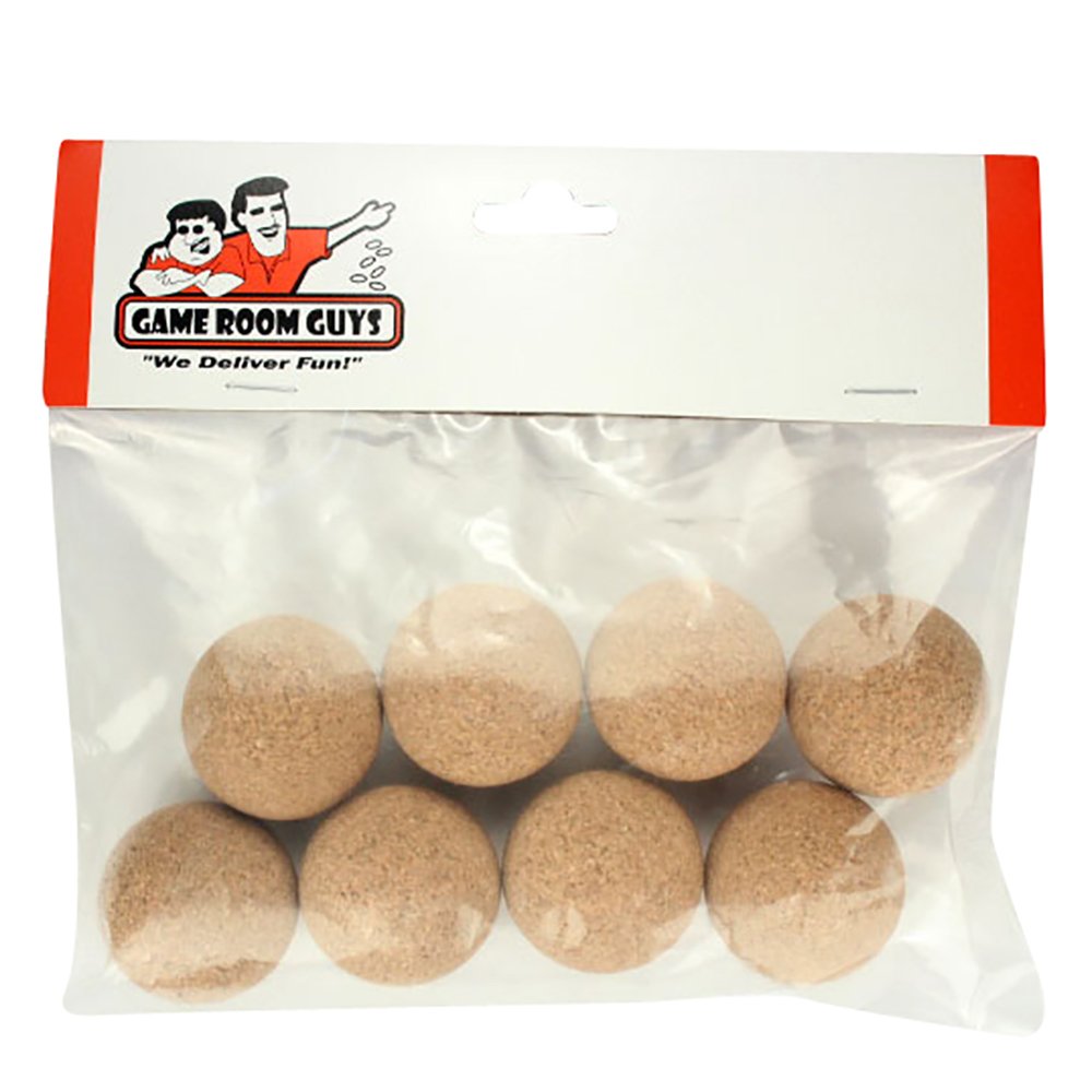 Premium Natural Cork Foosballs - 8-Pack for Shelti, Tornado & Dynamo Foosball Tables | Durable Game Balls for Home, Office & Arcade Entertainment