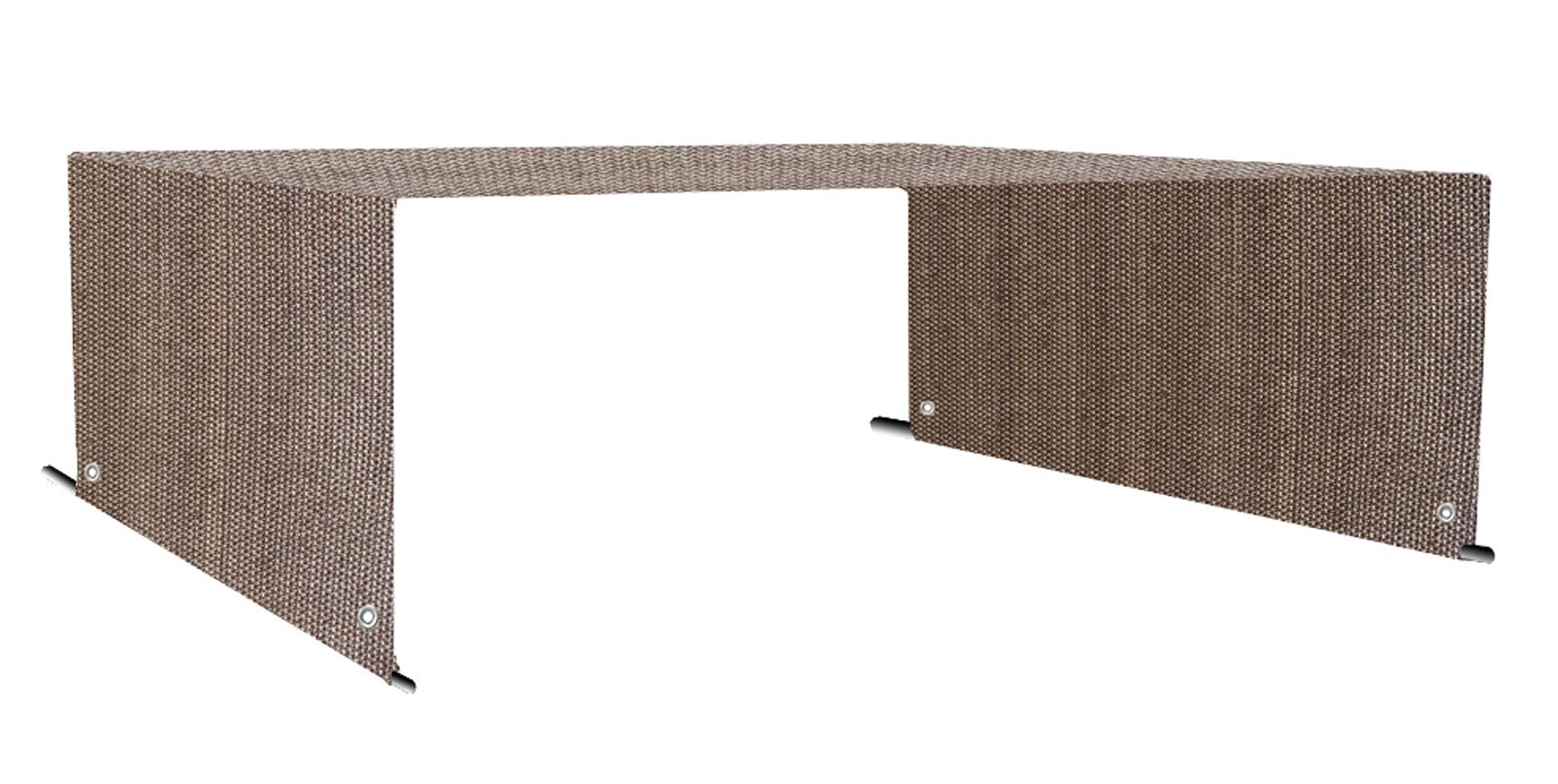 Alion Home 12' x 9' Walnut HDPE Permeable Canopy Sun Shade Cover with Rod Pockets - Replacement for Pergola, Patio, Deck, and Outdoor Living Spaces
