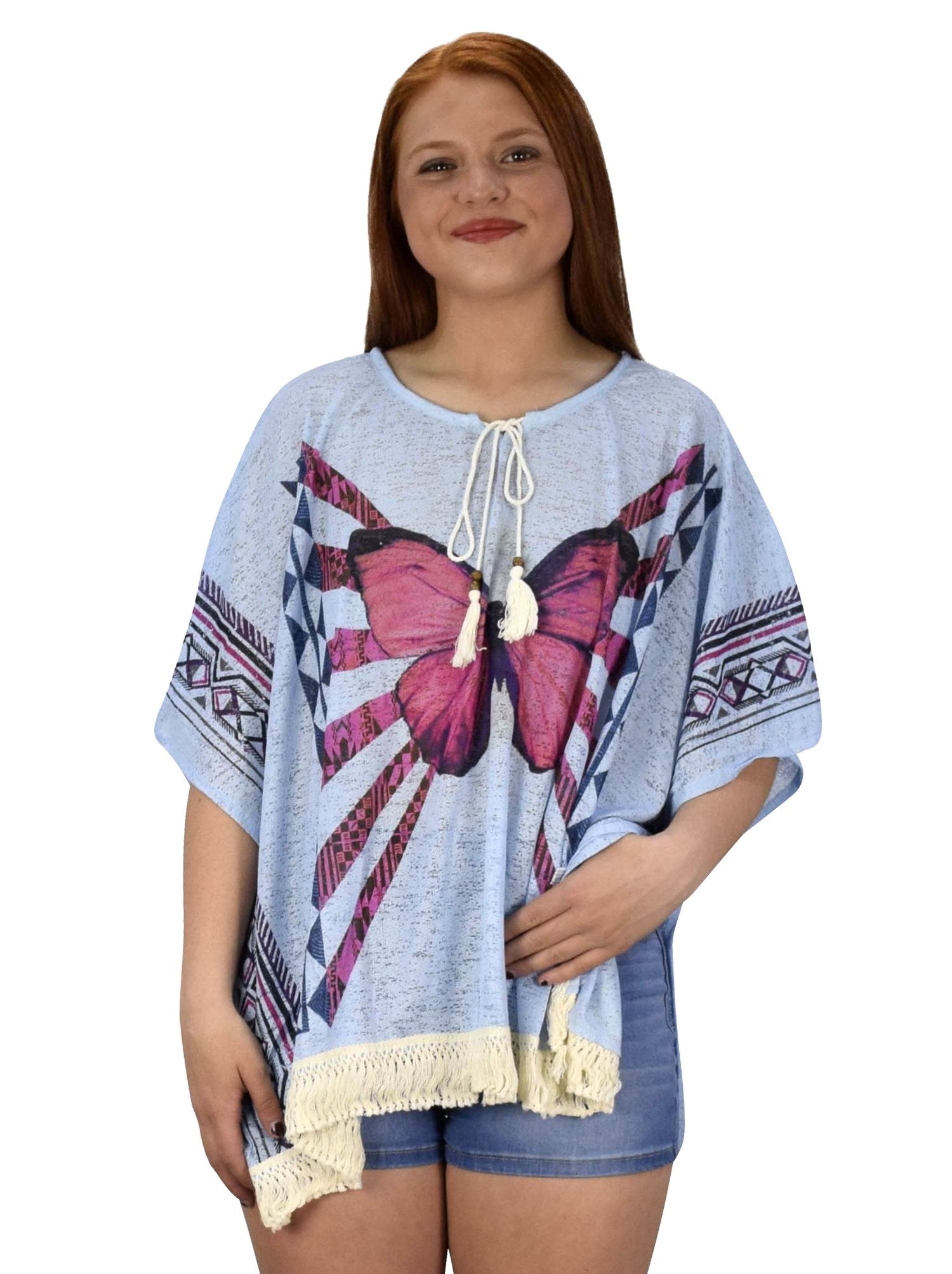 Women's Lightweight Summer Poncho Cardigan - Soft Beach Cover Up for Women, Breezy Loose Knit Shawl Wrap for Vacation, Poolside, Yoga & Outdoor Activities