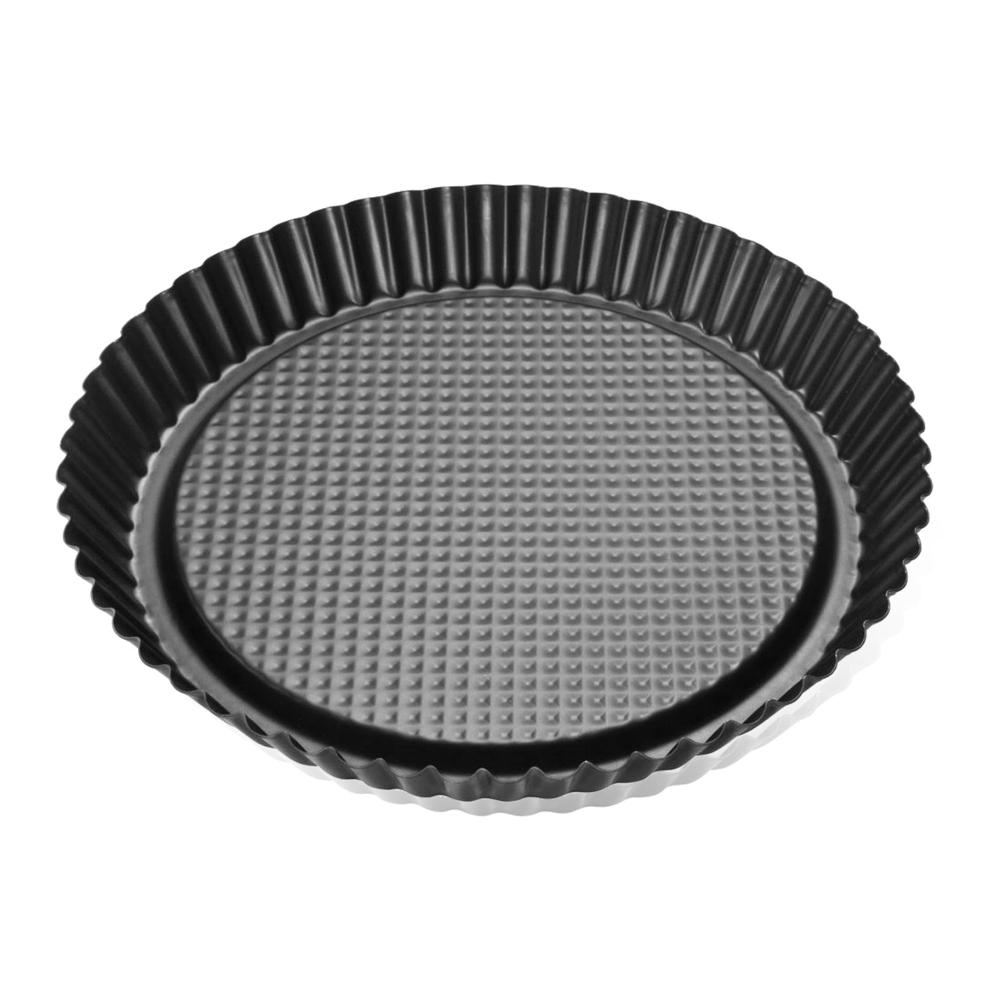 Zenker 11.81 Inch Non-Stick Pie Pan - Black Metallic Baking Dish for Apple, Pumpkin & Cherry Pies - Perfect for Thanksgiving, Christmas & Holiday Baking