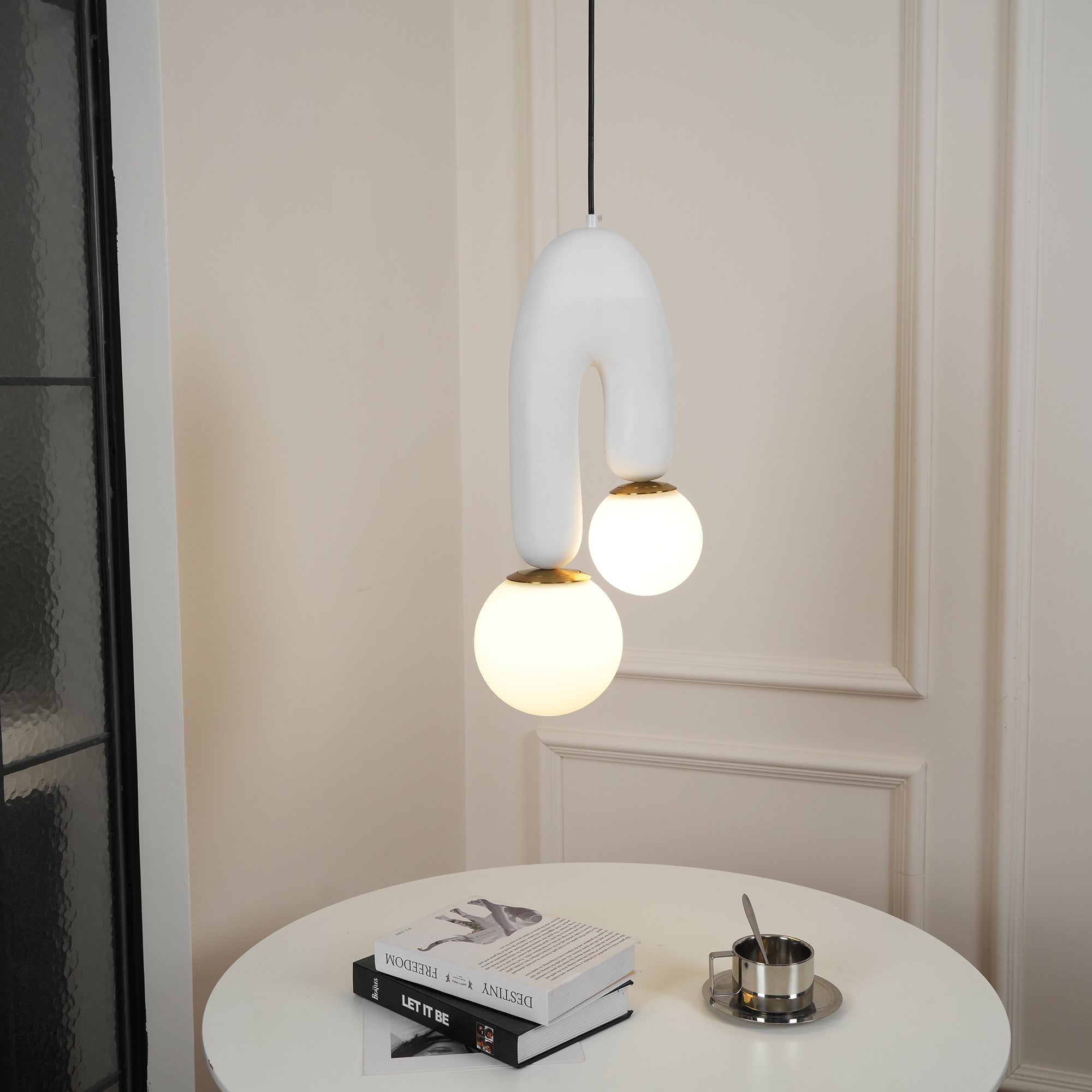 Modern Oo Smooth Pendant Light - Sleek Minimalist Ceiling Lamp for Dining Room, Kitchen Island, Bedroom & Living Room Decor