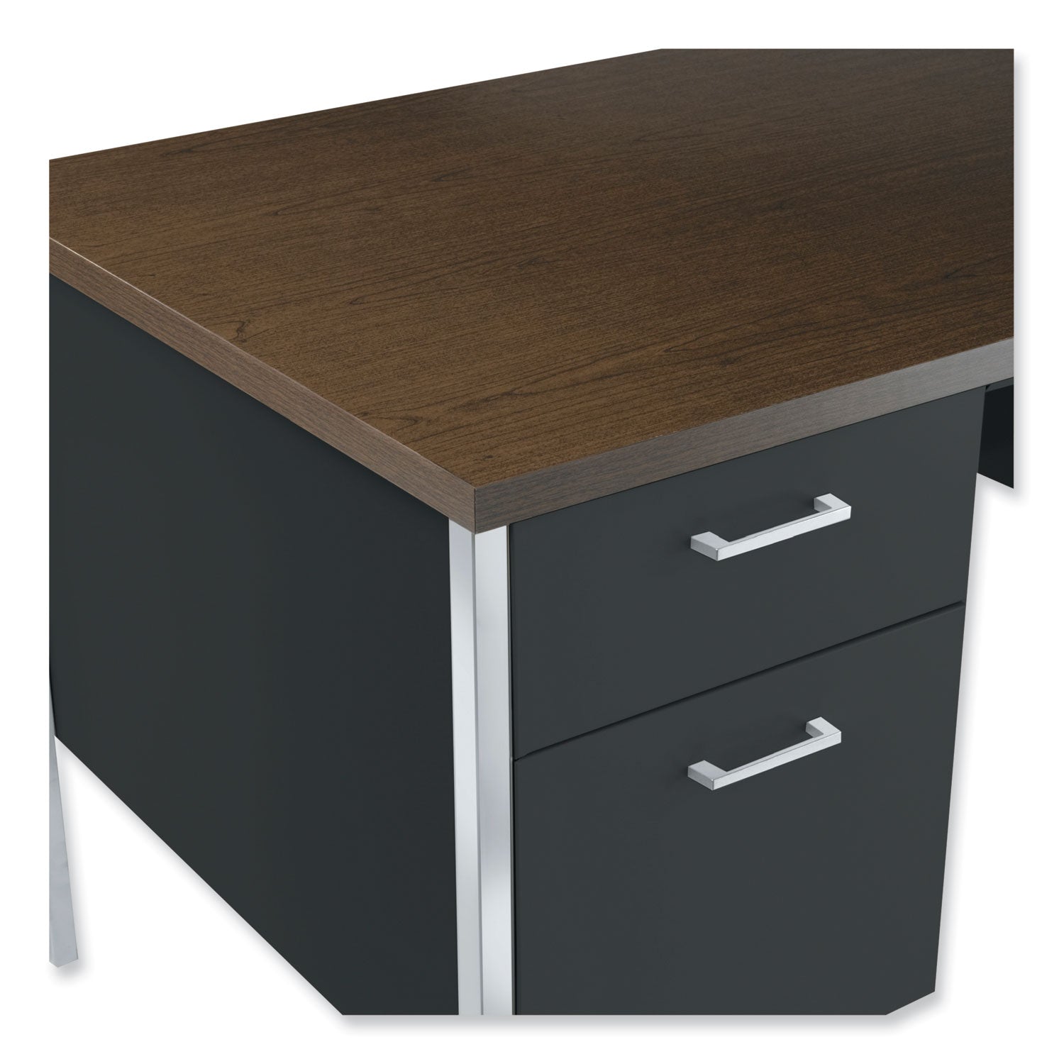 Alera® Double Pedestal Steel Credenza Desk - 60