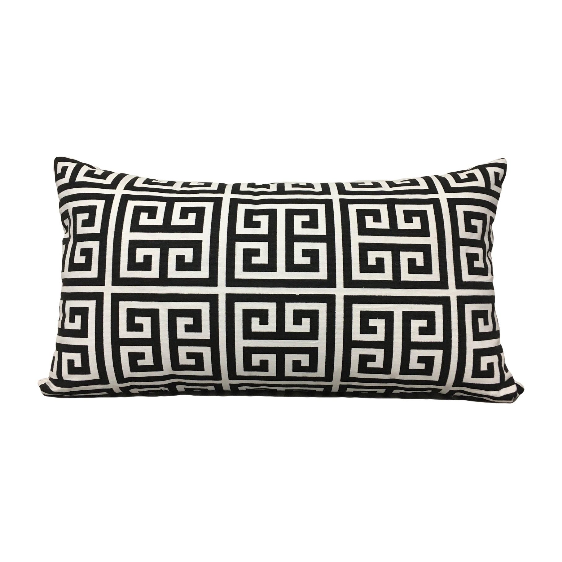 Premium Black and White Lumbar Pillow - 12x22 Inches - Supportive Cushion for Sofa, Bed, Office Chair - Home & Office Comfort