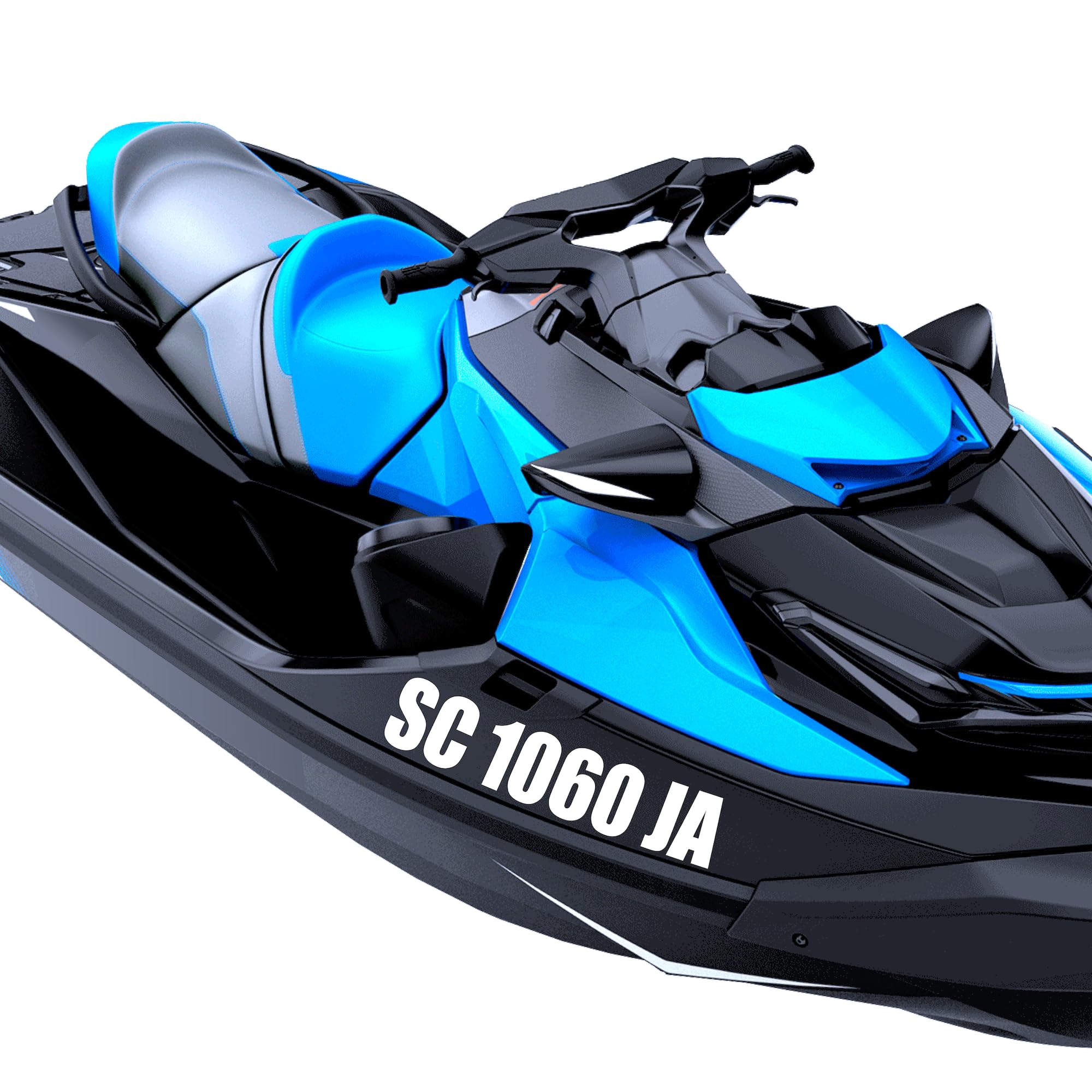 Custom 1060 Graphics Boat Registration Numbers & Letters - 2 Sets of Durable Marine Vinyl Sticker Decals for Boats, Yachts & Watercraft | Perfect for Hull Identification & Personalization