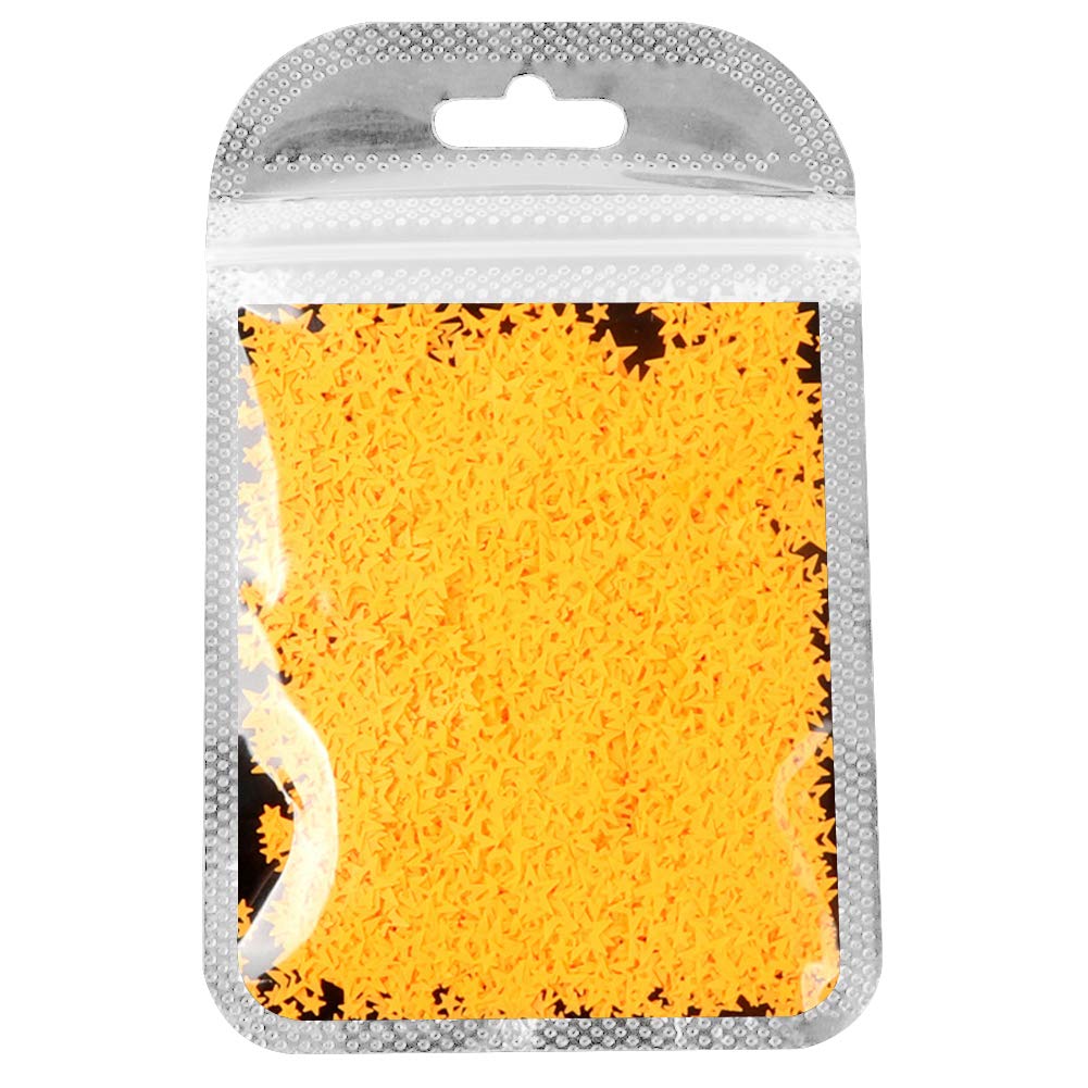 Fluorescent Yellow Hollow Star Nail Art Stickers - DIY Manicure Decals for Women, Girls & Kids - Perfect for Nail Salon, Parties & Special Occasions