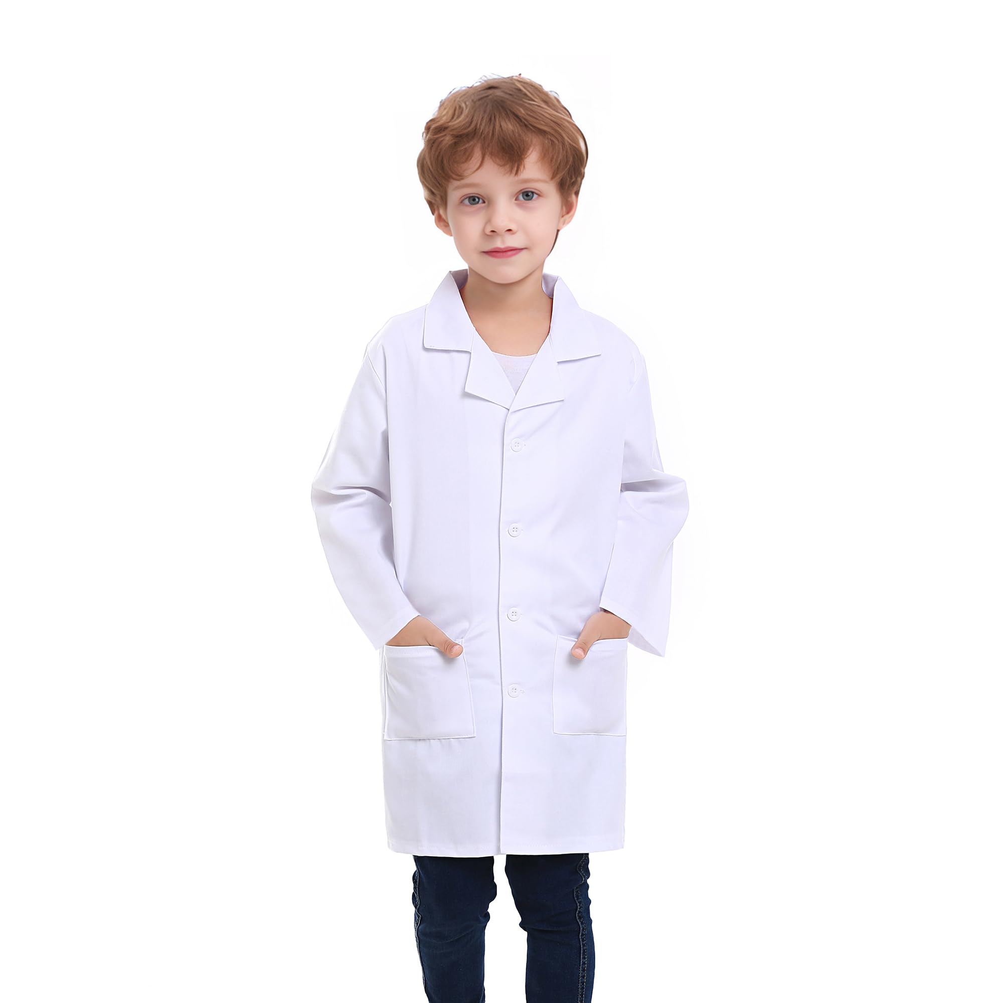 TopTie Kids Lab Coat Scrubs - Children's Science Doctor Costume for Role Play, Halloween & School Science Fair (Ages 4-10) | Perfect for STEM Activities, Dress-Up & Pretend Play