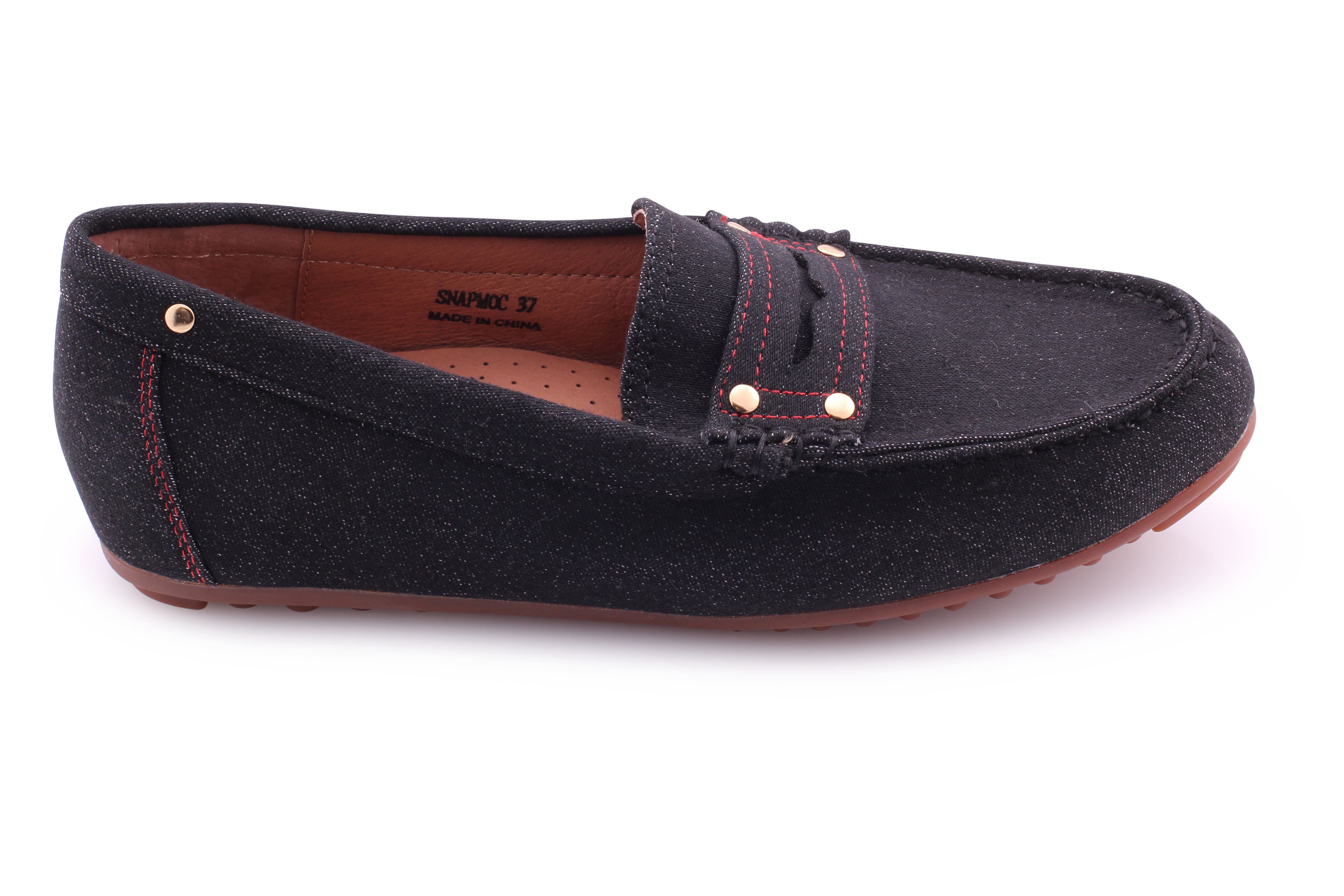 Lynette&Co Women's Snap Moc Loafers - Comfortable Slip-On Casual Shoes for Work, Travel & Everyday Wear | Lightweight & Stylish Flat Shoes for Women