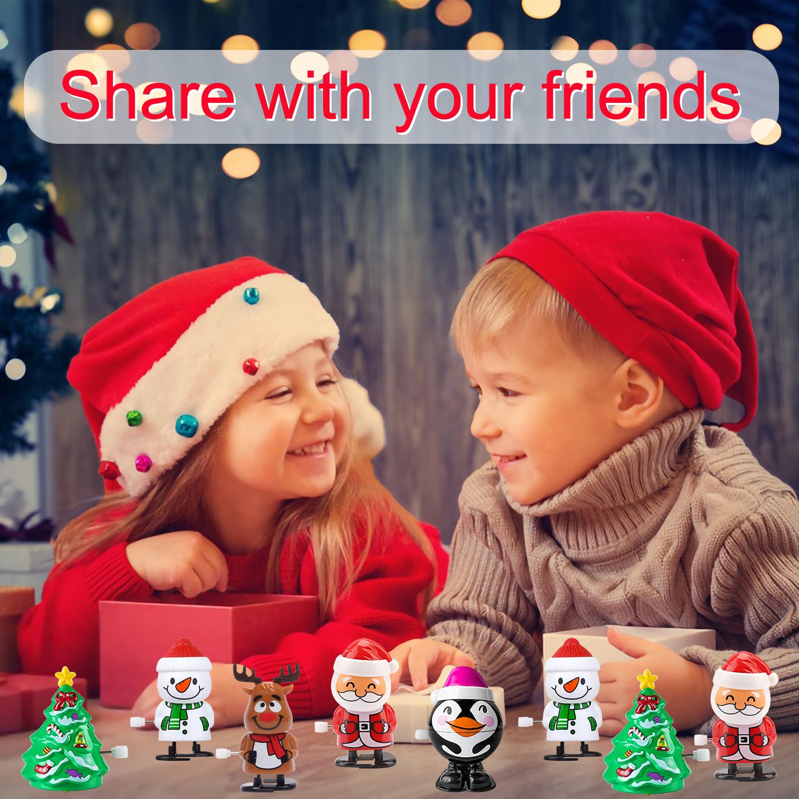 5 Pack Christmas Wind Up Toys - Fun Holiday Stocking Stuffers for Kids, Christmas Party Favors & Gifts | Perfect for Holiday Celebrations, Classroom Rewards & Festive Playtime