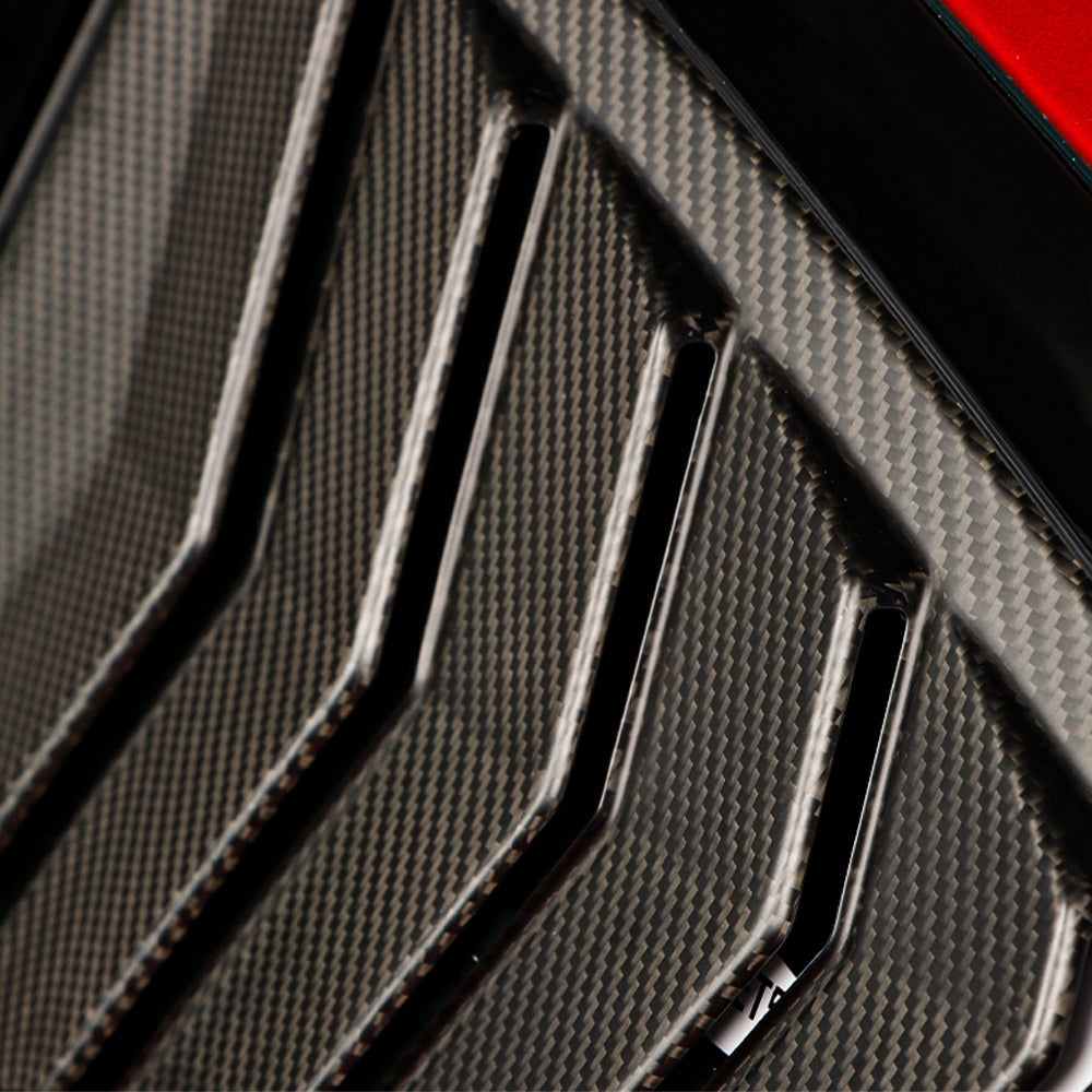 Premium Real Carbon Fiber Rear Side Window Louvers for Tesla Model 3 (2017-2024) - Enhances Style & Aerodynamics - Perfect for Car Enthusiasts & Street Racing