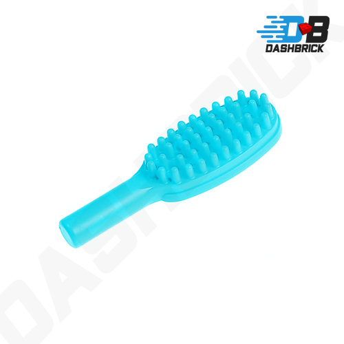 LEGO Minifigure Hairbrush Accessory - Azure Blue Brush [3852b] for Dollhouse, Miniature & LEGO City Scenes