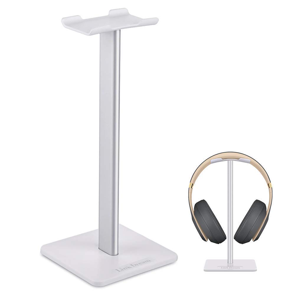 Premium Aluminum Headphone Stand with Flexible Headrest - Universal Gaming Headset Holder with Anti-Slip Base - Perfect for Desk Organization & Gaming Setup