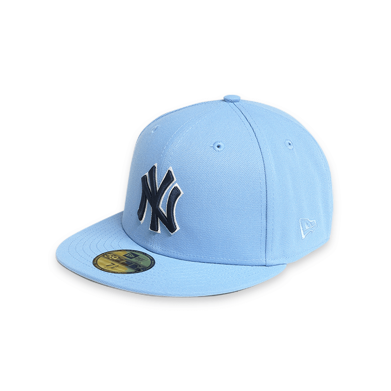 New York Yankees Sky Blue 59FIFTY Fitted Baseball Cap for Men - Official MLB Hat for Sports Fans & Streetwear Fashion