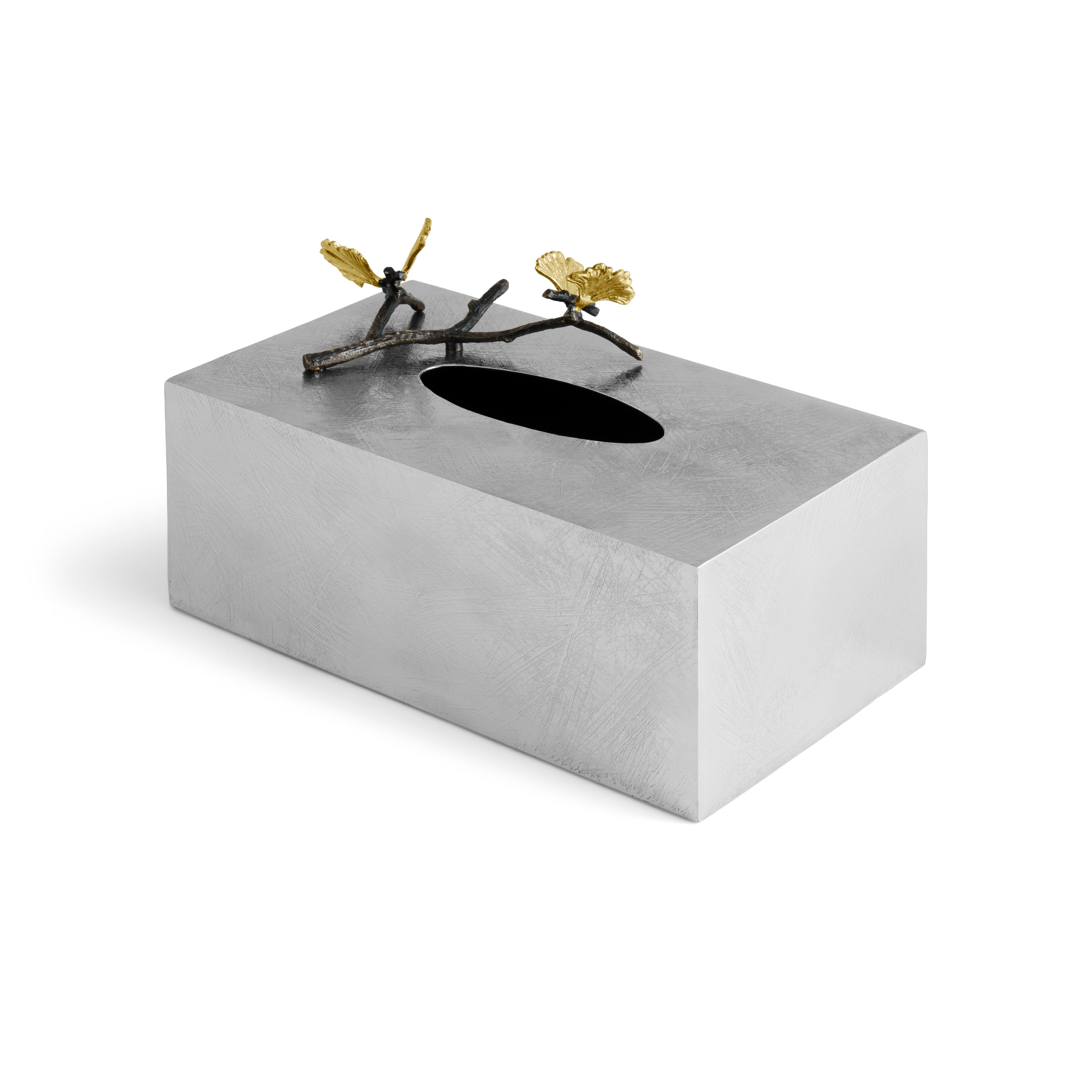 Elegant Butterfly Ginkgo Leaf Pattern Tissue Box Cover - Home Decor for Living Room, Bedroom, and Office - Perfect for Modern and Classic Interior Design