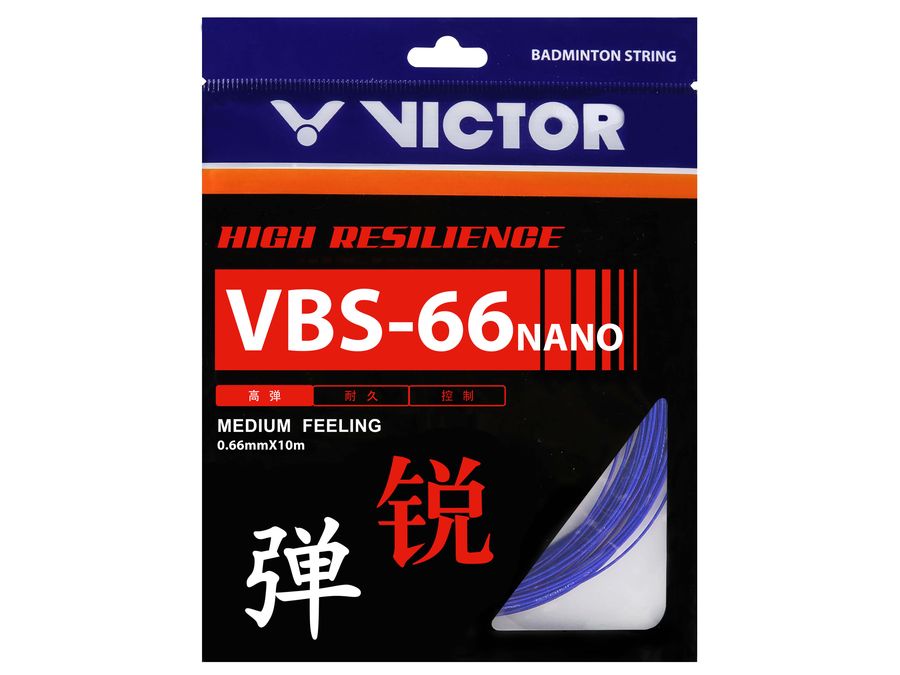 Victor VBS 66 Nano Badminton String - High Performance Racket String for Professional Players | Perfect for Tournaments & Training Sessions