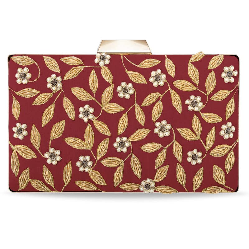 Indian Clutch Purses for Women - Handmade Bridal Party Bags for Weddings & Evening Events