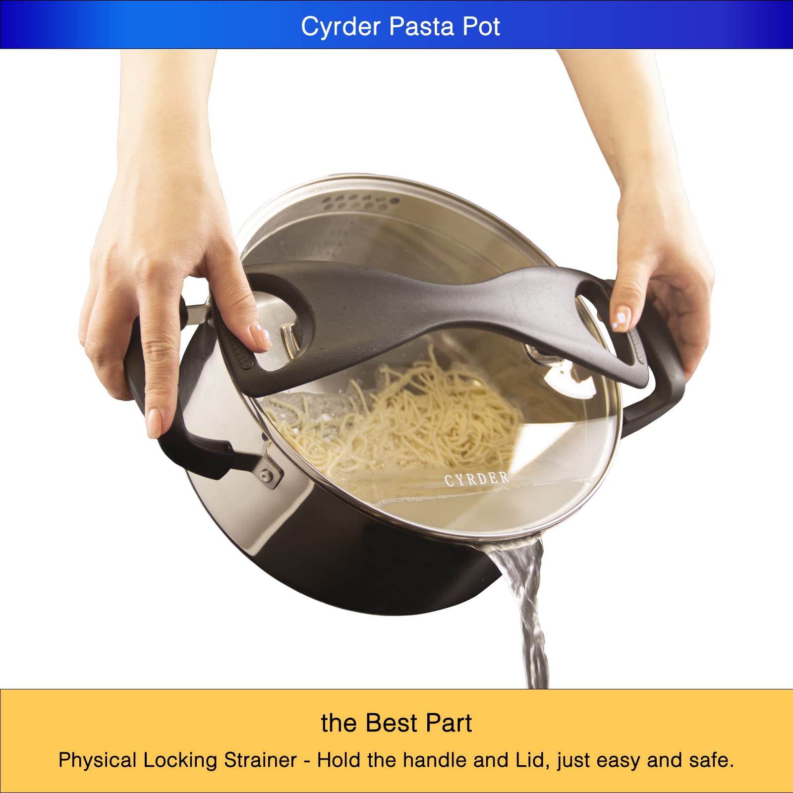 Premium Stainless Steel Pasta Pot with Strainer - 3 Quart Induction-Compatible Saucepan for Perfect Pasta Cooking - Ideal for Singles & Couples - Dishwasher Safe & Easy to Clean - Great for Home Cooking, Dinner Parties & Meal Prep