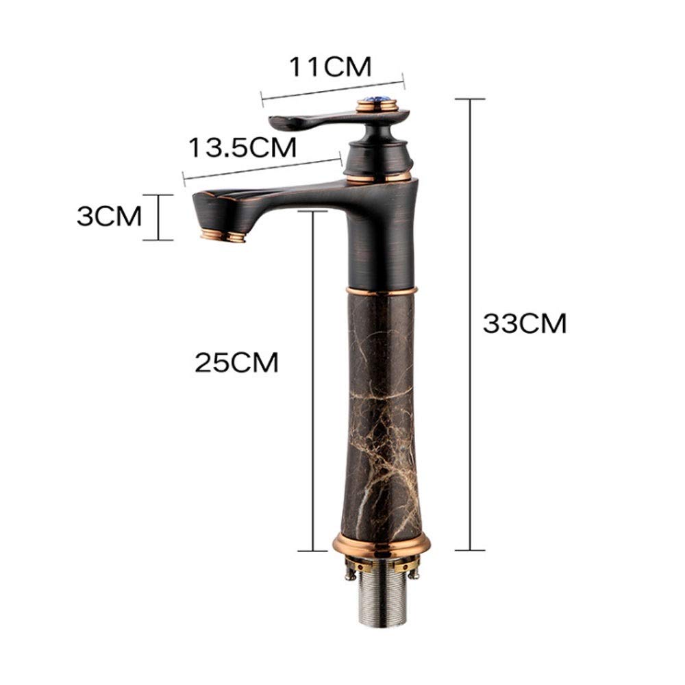 Antique Black Mixer Tap Faucet - Retro Hot & Cold Water Basin Faucet with European Style, No Water Pipe Needed - Perfect for Kitchen & Bathroom Sink Installation