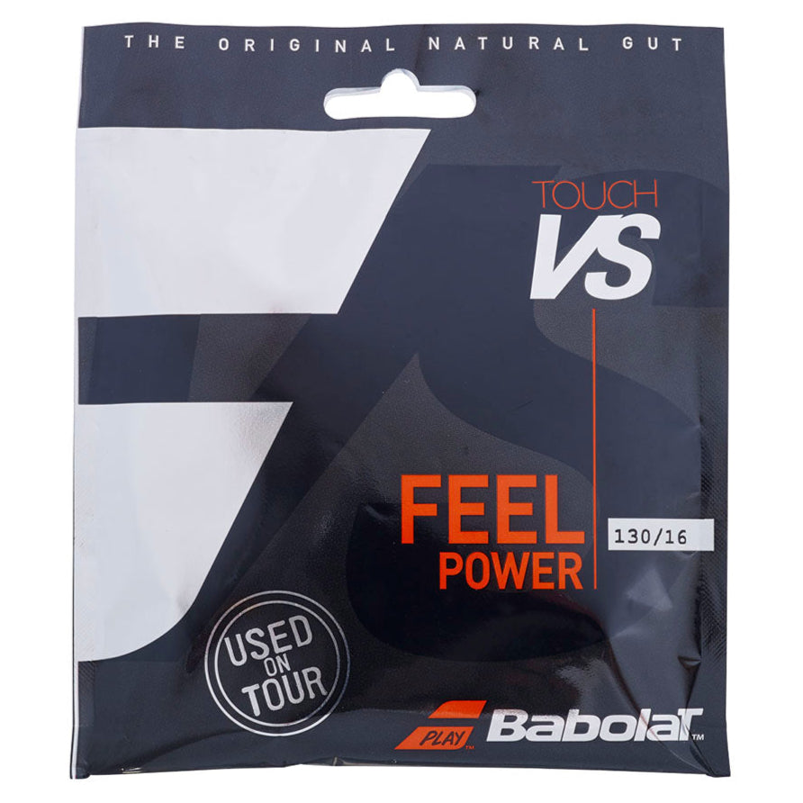 Babolat Touch VS 16/1.30 Natural Gut Tennis String - Black | Premium Performance for Power & Feel | Perfect for Competitive Play & Tournament Matches