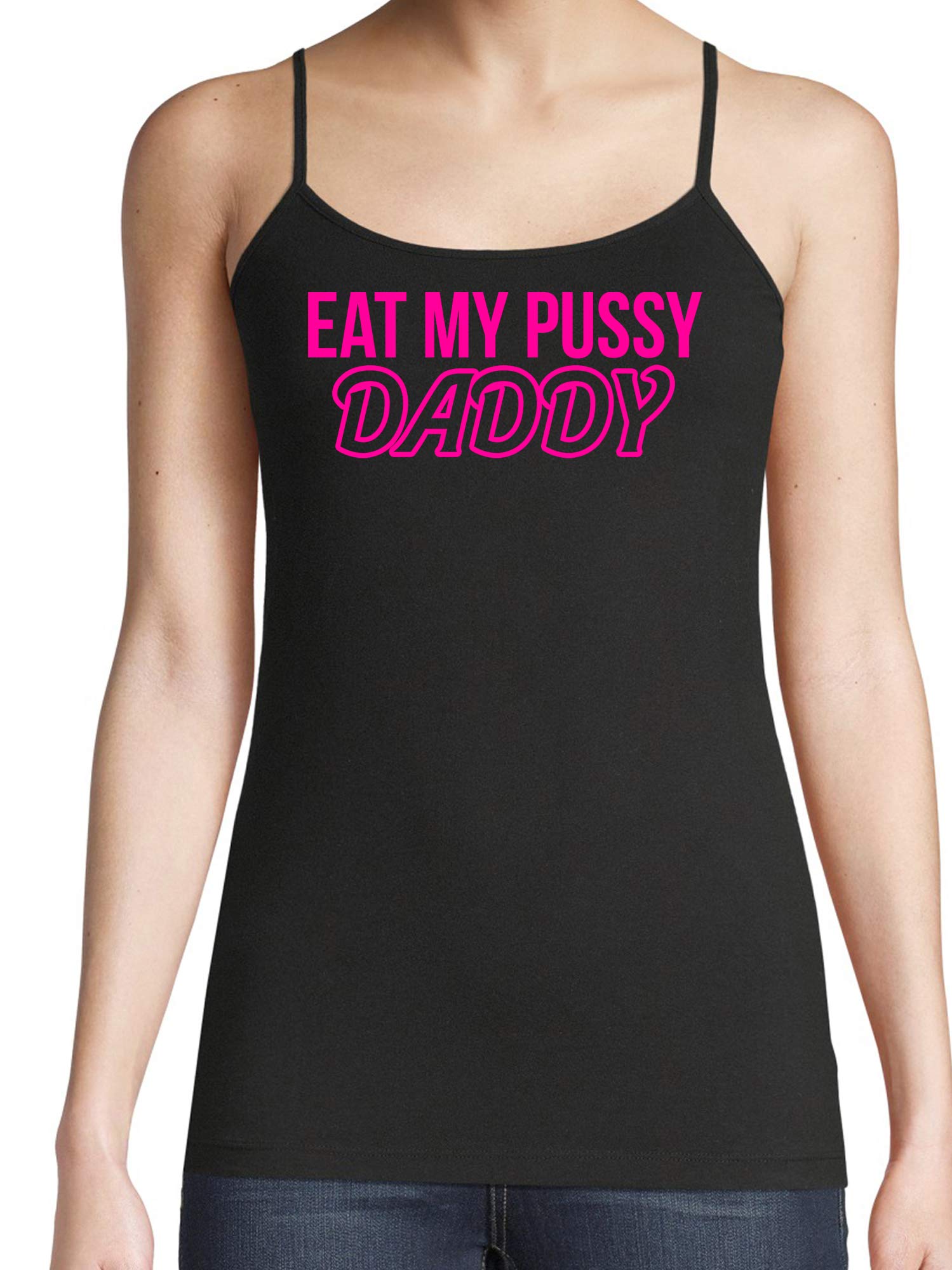 Sexy Black Camisole Tank Top for Women - Knaughty Knickers Oral Sex Lingerie - Perfect for Roleplay, Bachelorette Parties & Spicy Date Nights