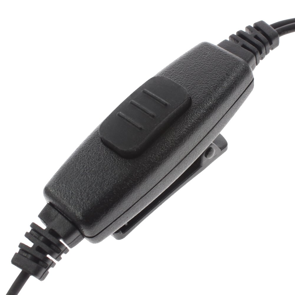 Professional Covert Acoustic Tube Earpiece with Dual PTT - FBI Style Headset Mic for Kenwood Nexedge, Hytera, Puxing & Wouxun 2-Pin Radios - Ideal for Security, Surveillance & Law Enforcement Operations