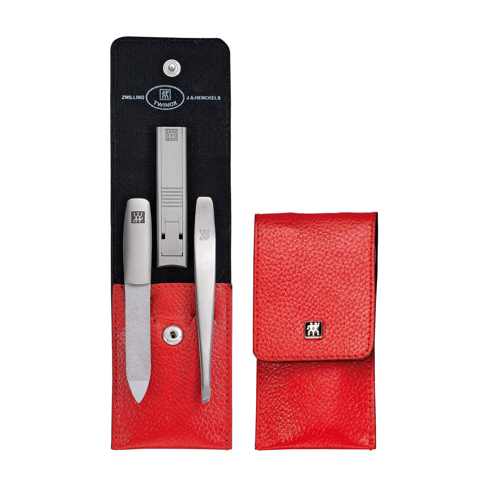 ZWILLING TWINOX Asian Competence 4-Piece Knife Set with Pocket Case - Red | Professional Kitchen Knives for Sushi, Vegetables & Meat | Perfect for Home Chefs & Asian Cooking Enthusiasts