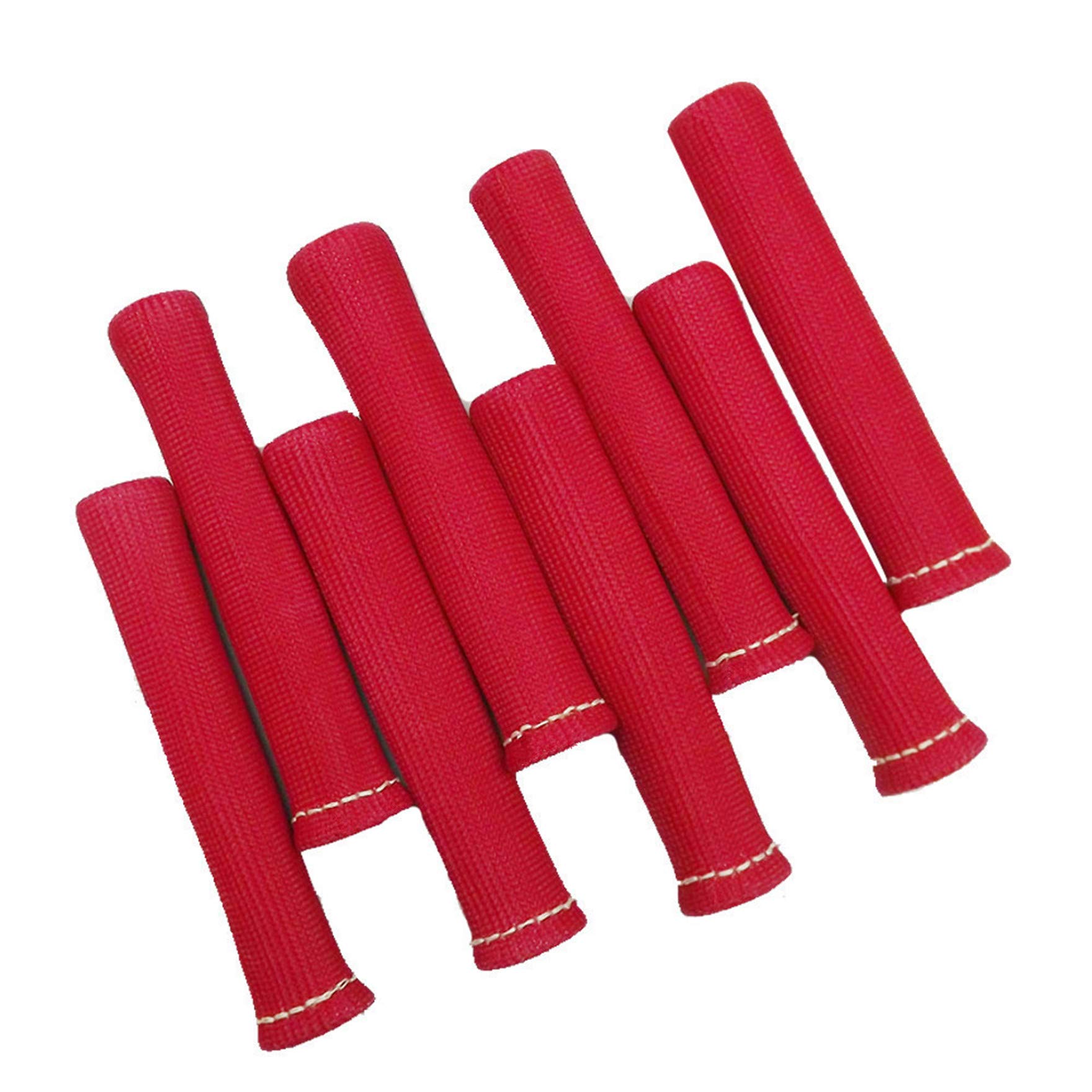 8pcs High-Temperature 1200°F Spark Plug Wire Boots Heat Shield Sleeve Protector - Compatible with SBC & BBC Engines - Durable Replacement for Car, Truck & Motorcycle Engine Protection