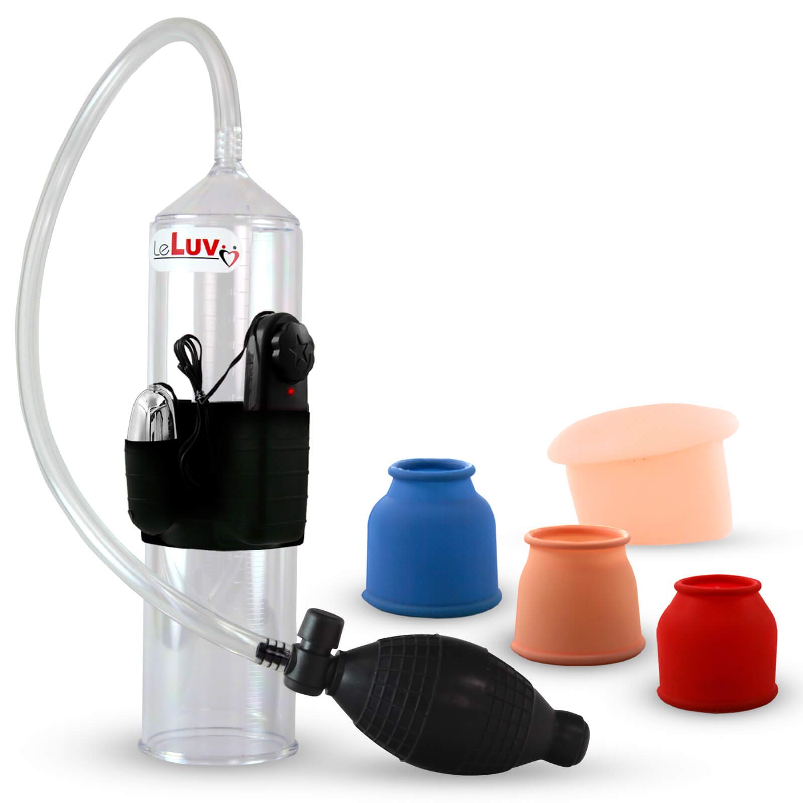 5-Piece Vibrating Hand Grip Strengthener Kit - Vacuum Pump with 3 Silicone Sleeves & Donut Ring for Hand Therapy, Rehabilitation & Muscle Recovery - Perfect for Athletes, Office Workers & Arthritis Relief