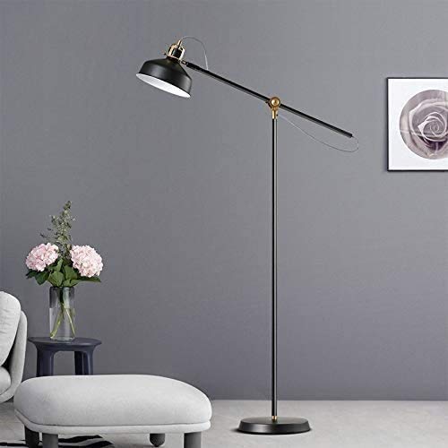 Modern Stainless Steel Bracket Floor Lamp - Eye Protection Reading Light for Bedroom, Living Room & Office - Adjustable Standing Light for Bedside, Study & Workspace