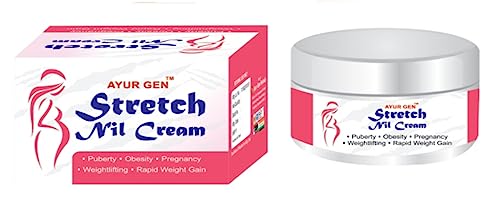 AYUR GEN Stretch Mark Cream - Natural Scar Lightening & Maternity Repair (100g) | Reduces Stretch Marks, Nourishes Skin | Perfect for Pregnancy & Postpartum Care